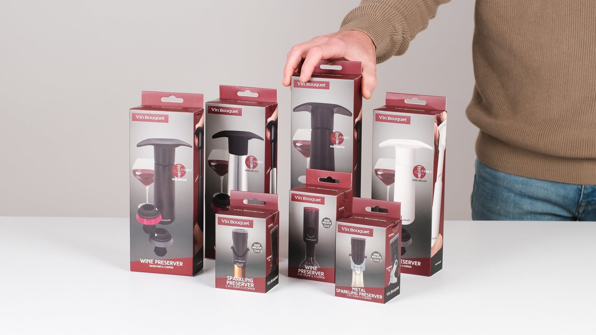 Bombas de Vacío y Tapones Click Vin Bouquet