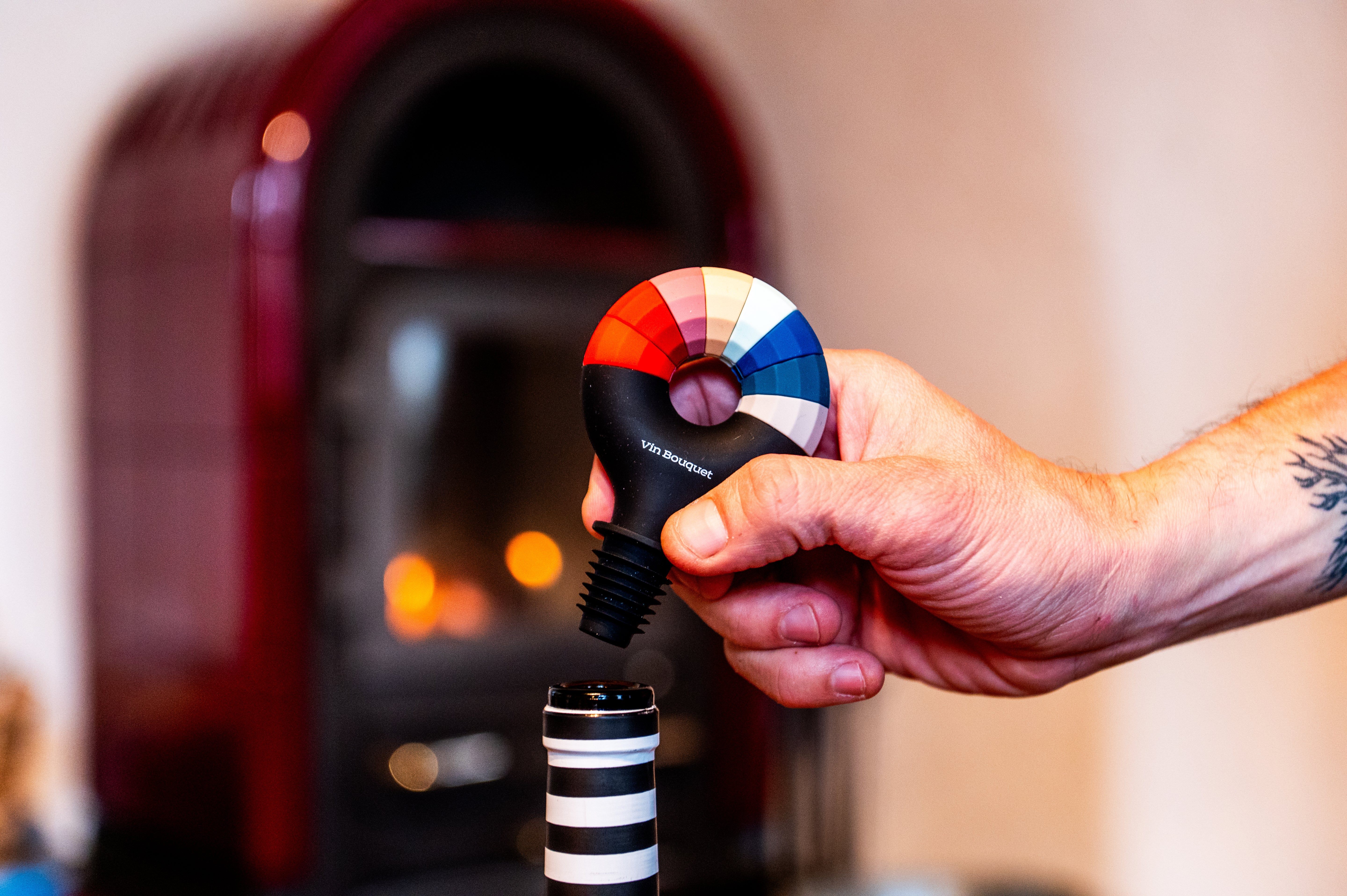 Tapón para botella con marcacopas