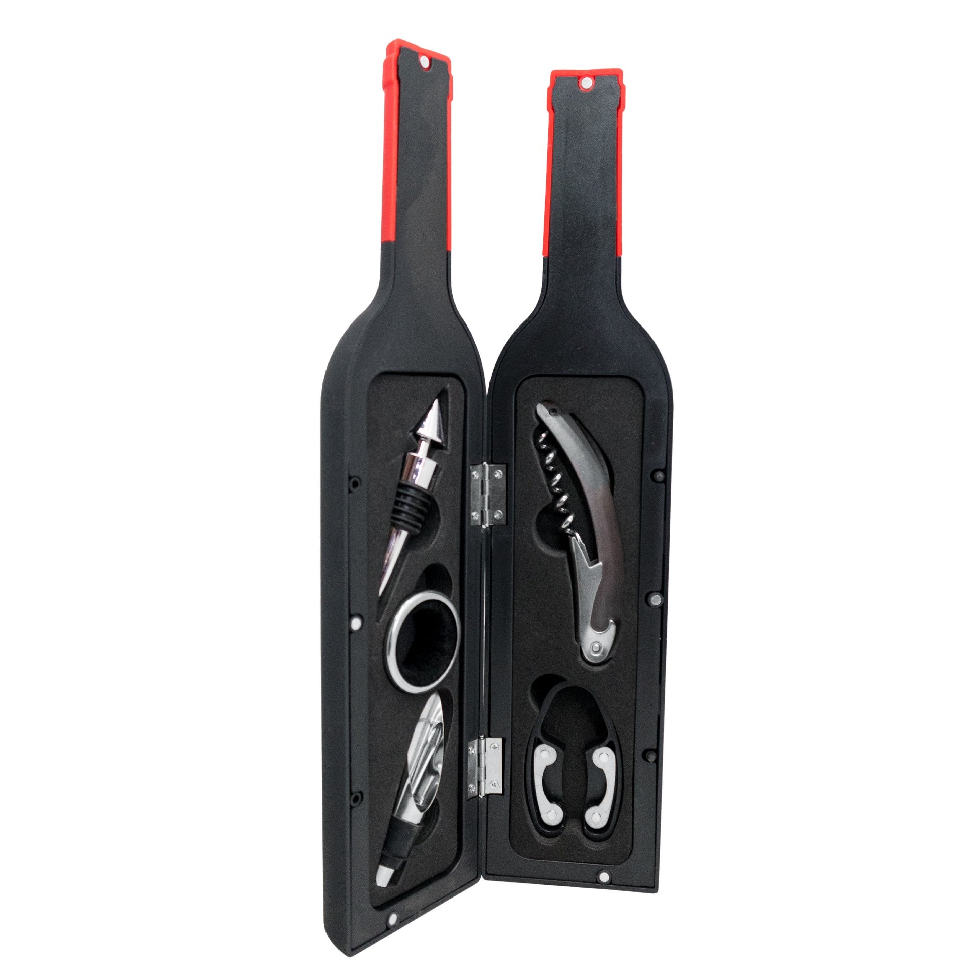 Set de Accesorios para Vino – Estuche Botella con Sacacorchos y Vertedor