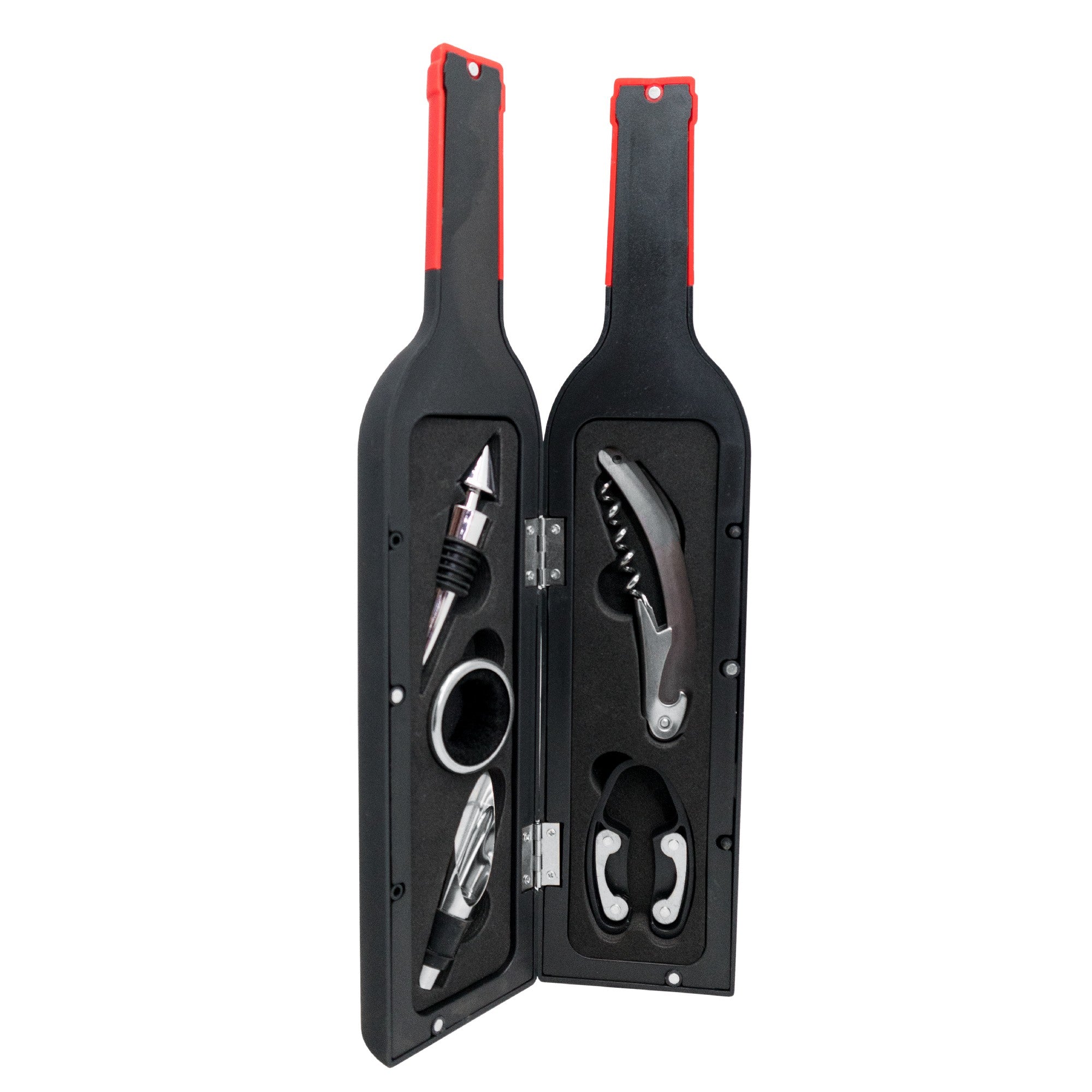 Set de Accesorios para Vino – Estuche Botella con Sacacorchos y Vertedor