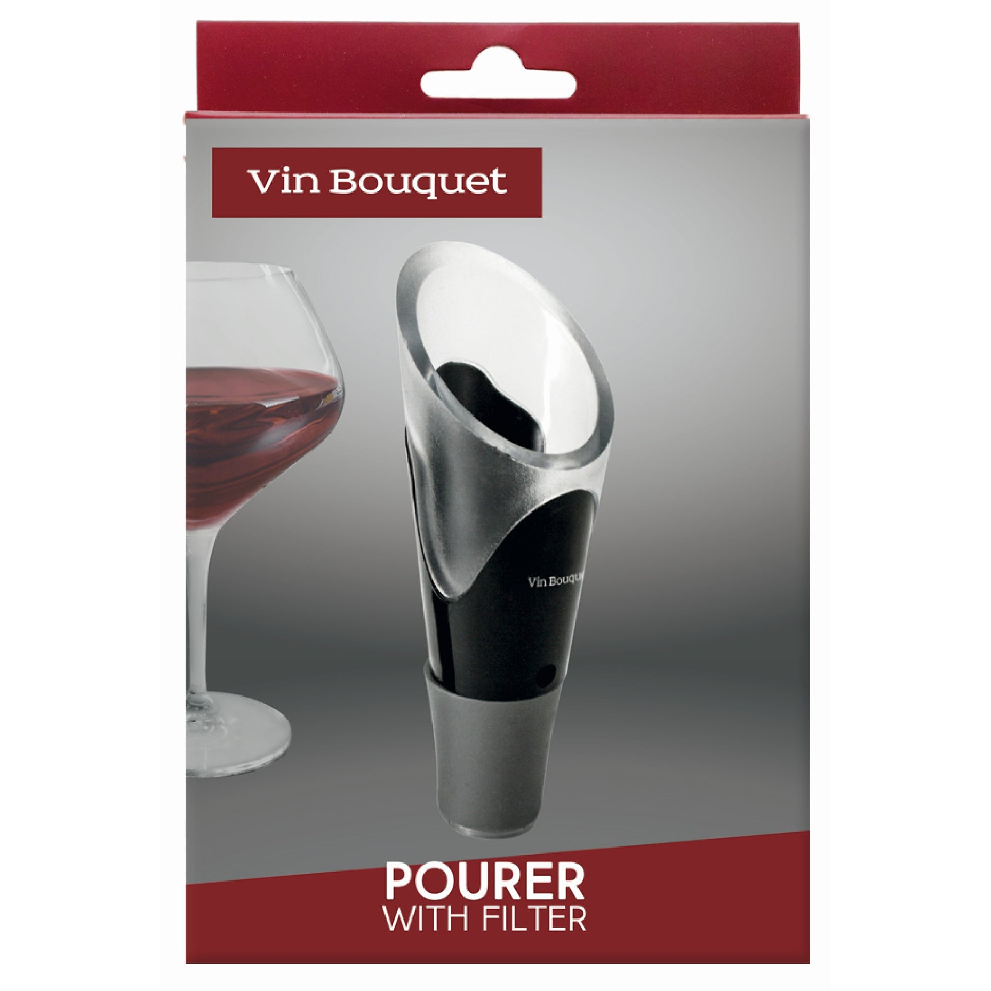 Vertedor de vino con filtro y diseño antigoteo