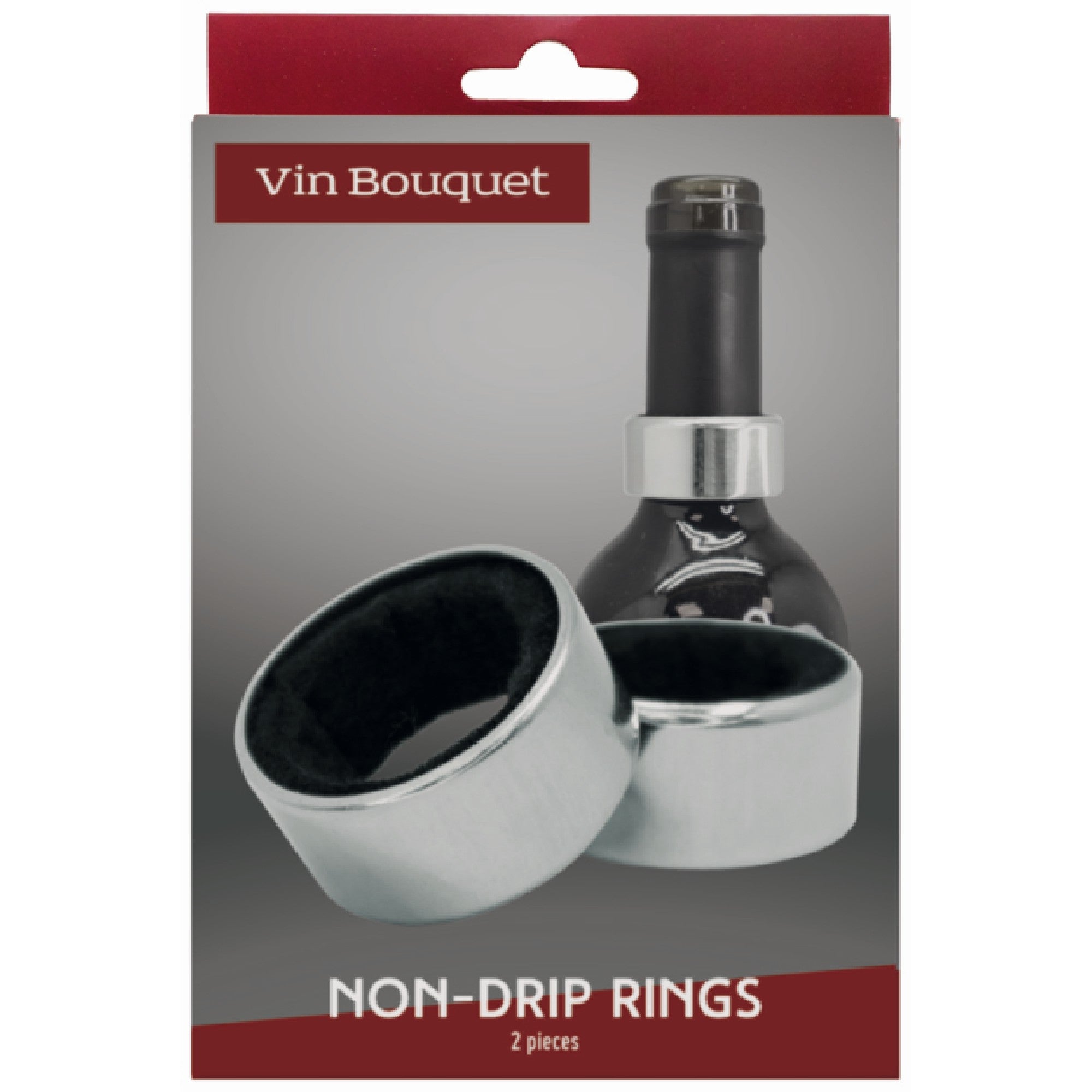 Set de Anillas Antigoteo Plateadas para Vino