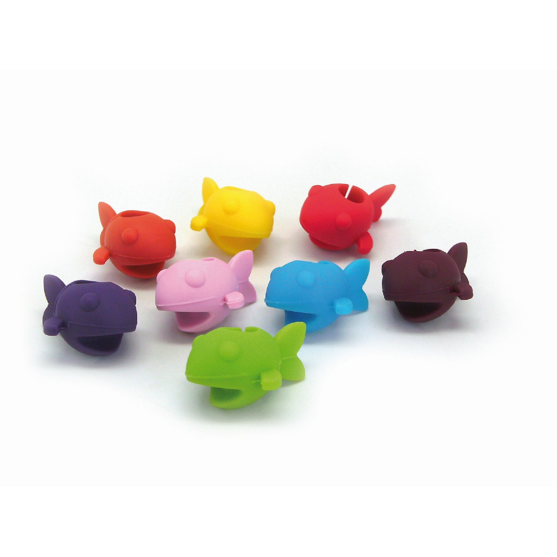 Set de 8 marcacopas de silicona surtidos Peces