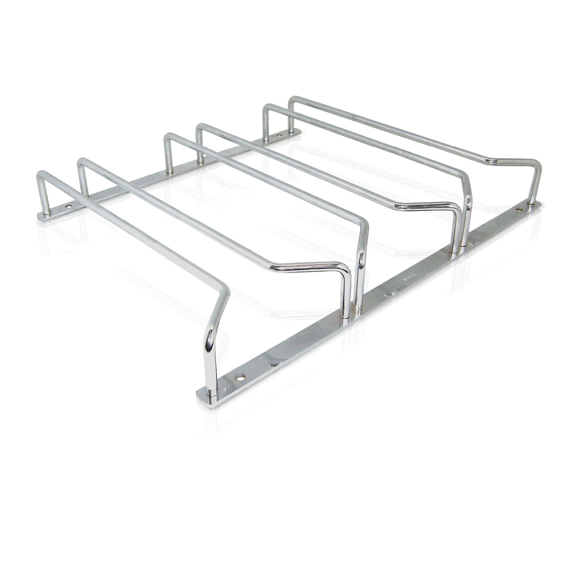 Soporte plateado para copas de vino de acero inoxidable