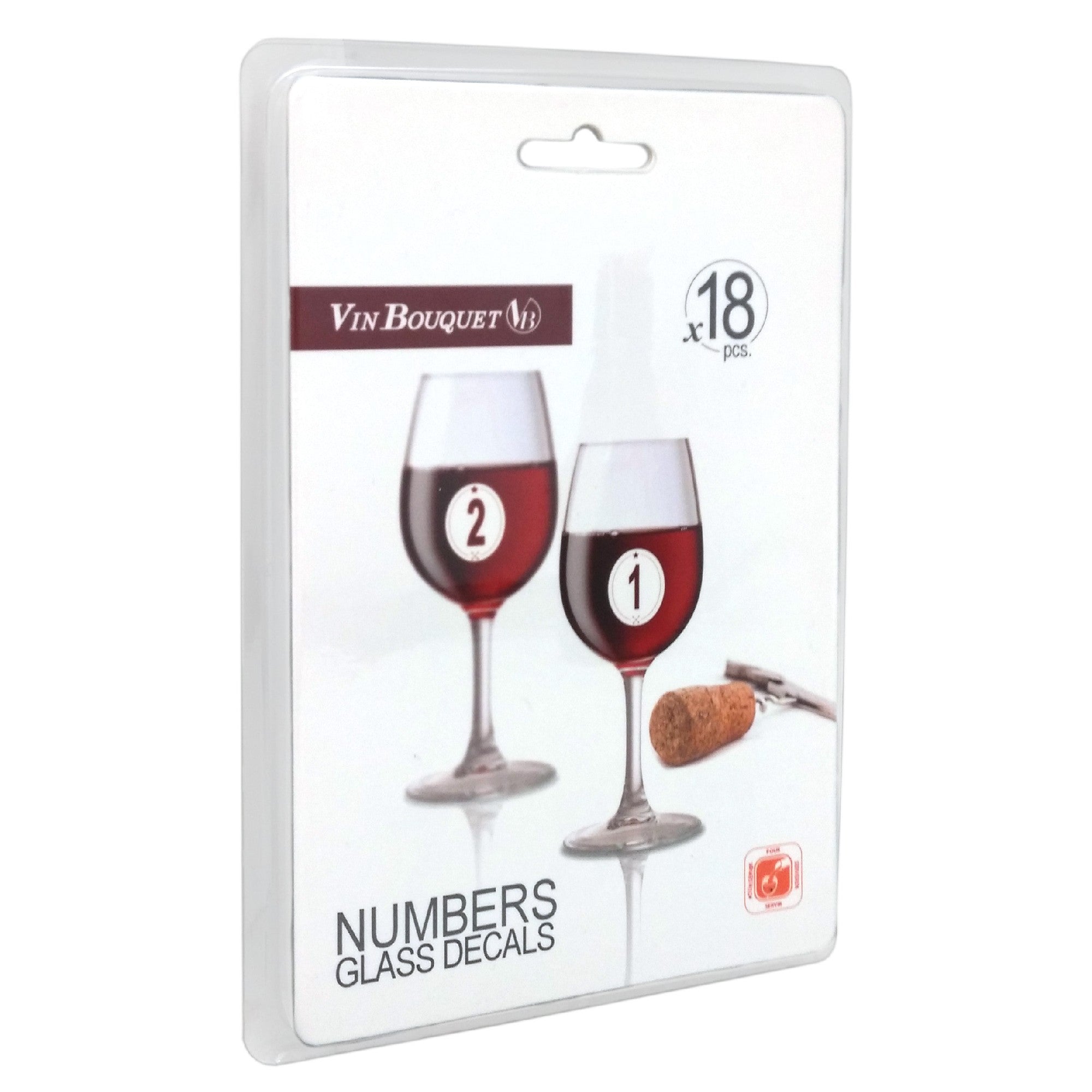 Adhesivos para copas numerados reutilizables