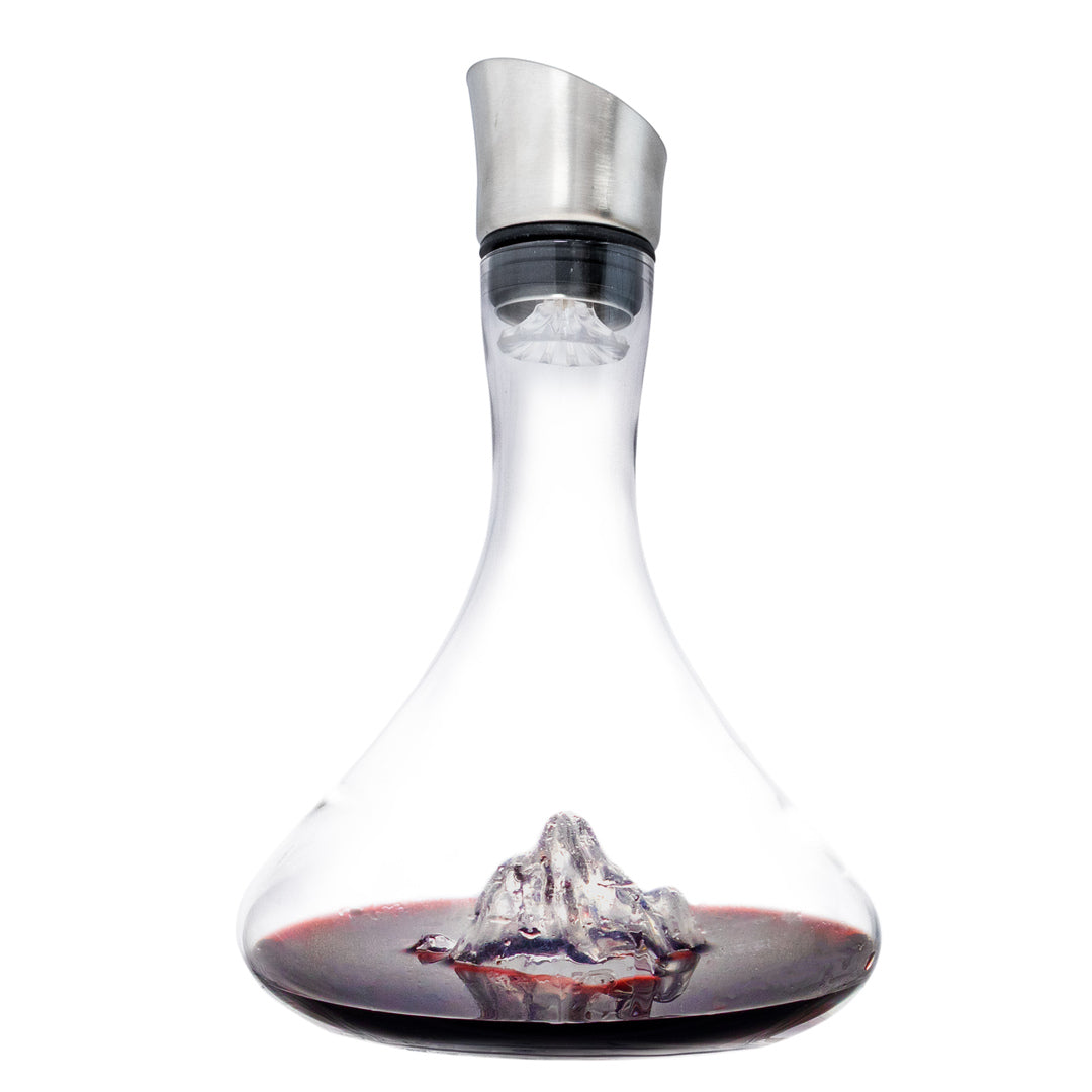Decantador de Vino Montaña 1,5 L con Oxigenador y Vertedor
