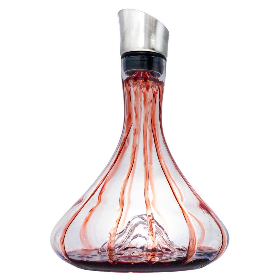 Decantador de Vino Montaña 1,5 L con Oxigenador y Vertedor
