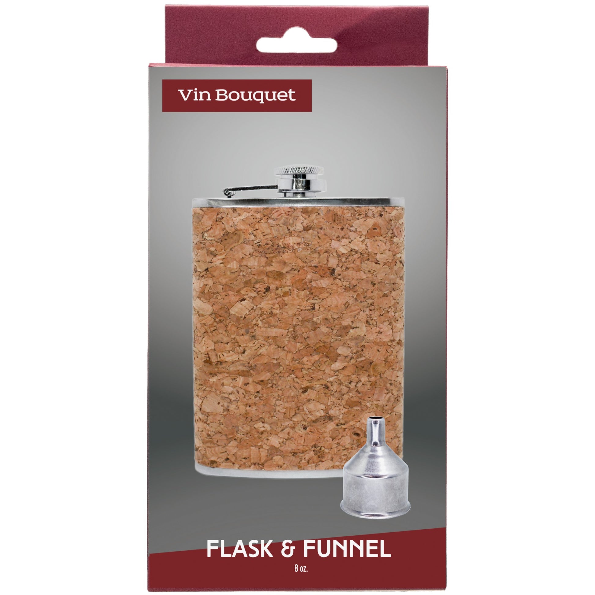 Petaca con embudo 6 OZ / Madera,7 OZ / Inox,8 OZ / Madera-Negro,8 OZ / Corcho,8 OZ / Cuadro Escoces,8 OZ / Piel