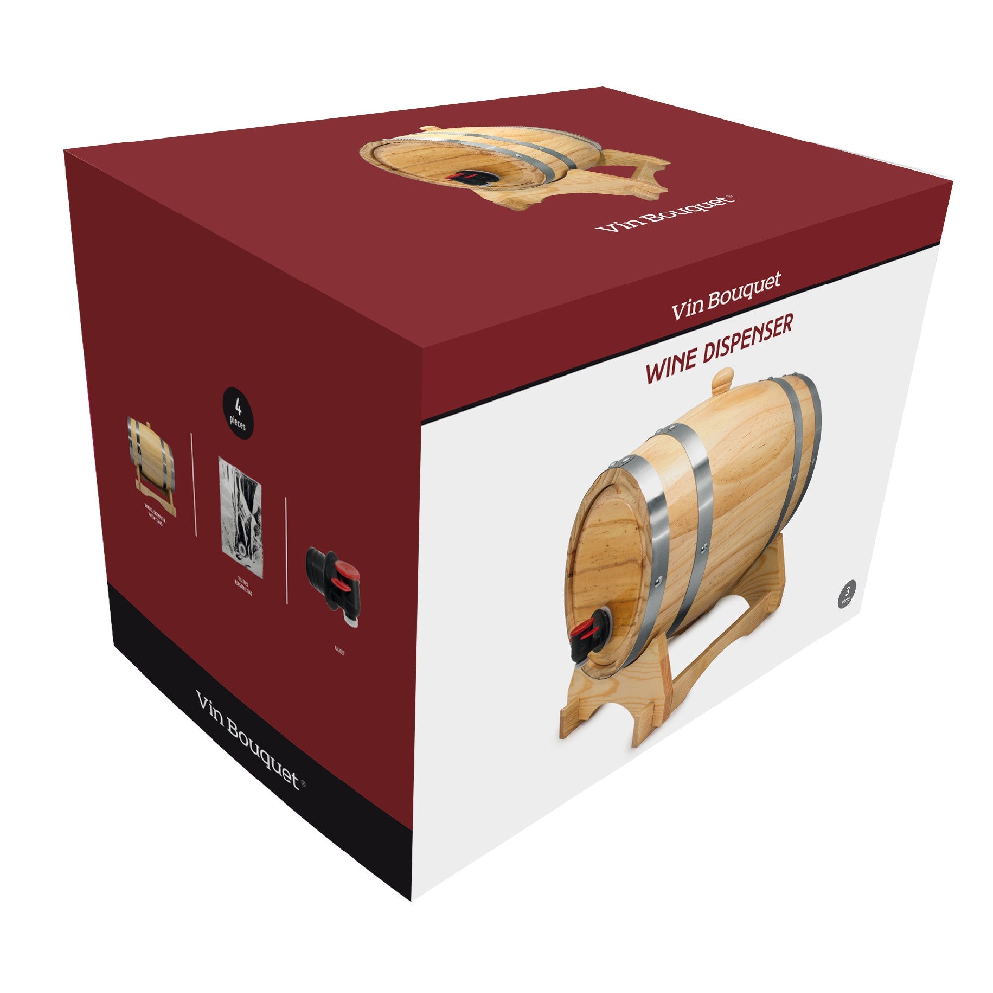 Barril Dispensador de Vino 3 Litros