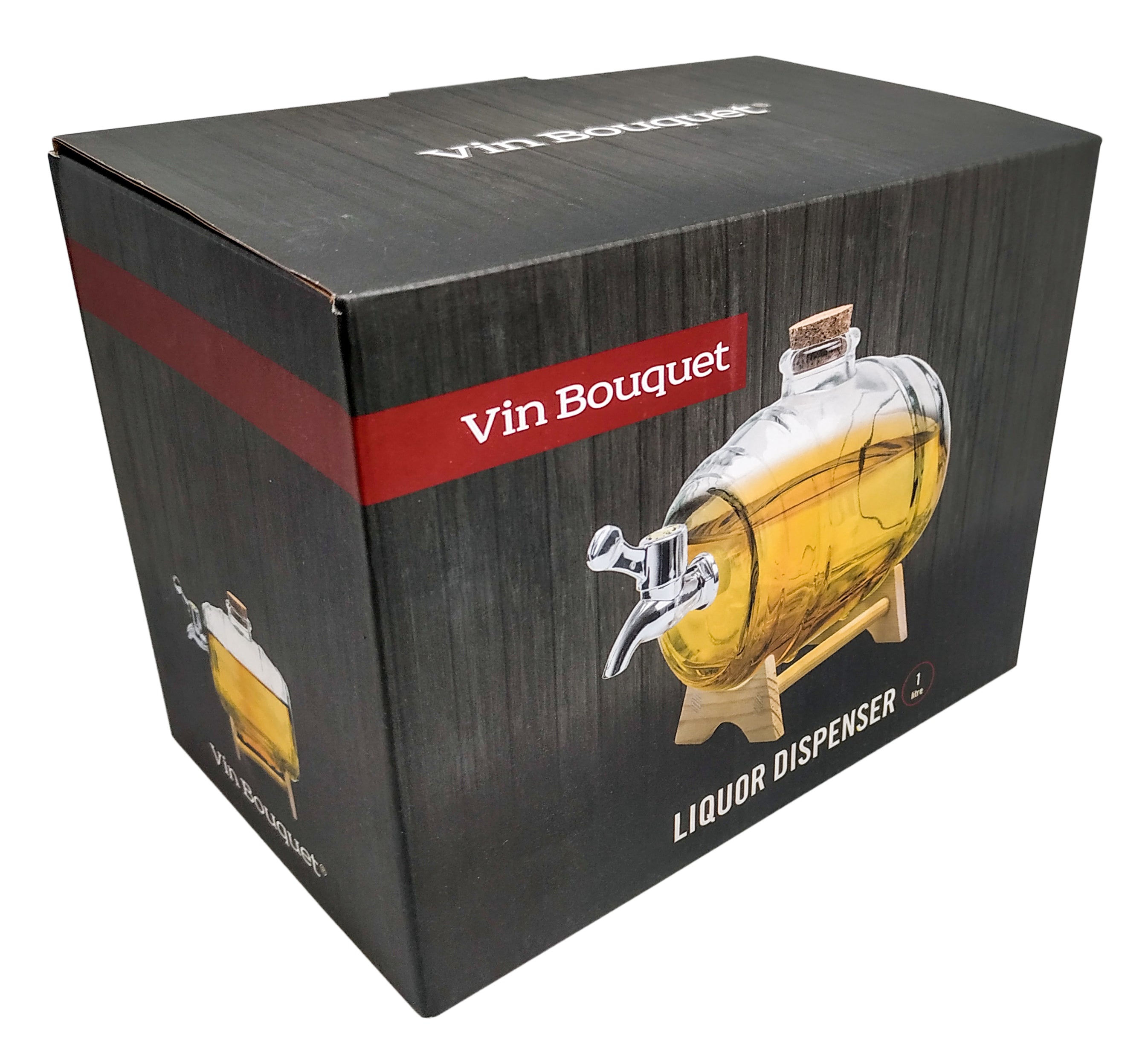 Barril dispensador de licor de cristal – 1 litro