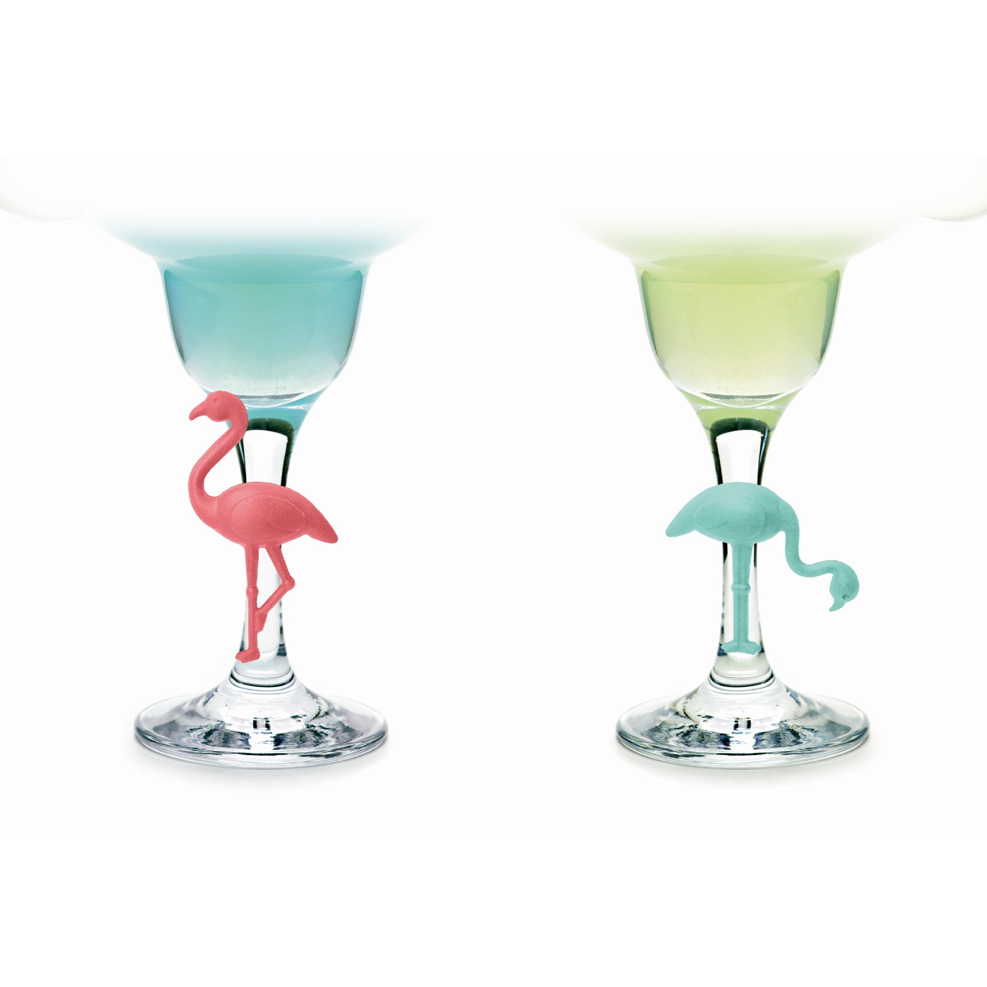 Set de 8 marcacopas de silicona surtidos Flamencos,Peces,Copas,Coralino,Emojis