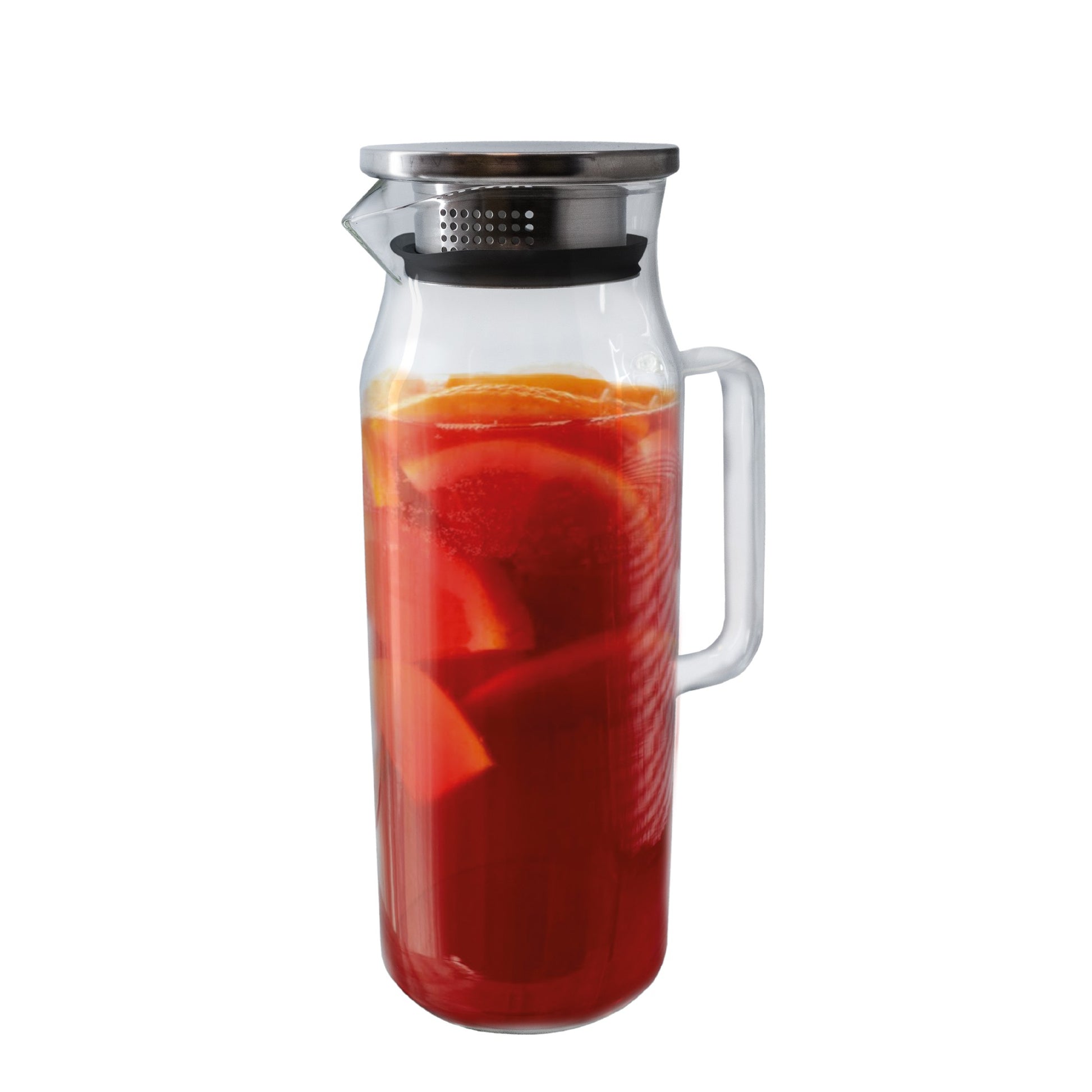 Jarra Cristal 1,5L con Asa y Filtro Inox