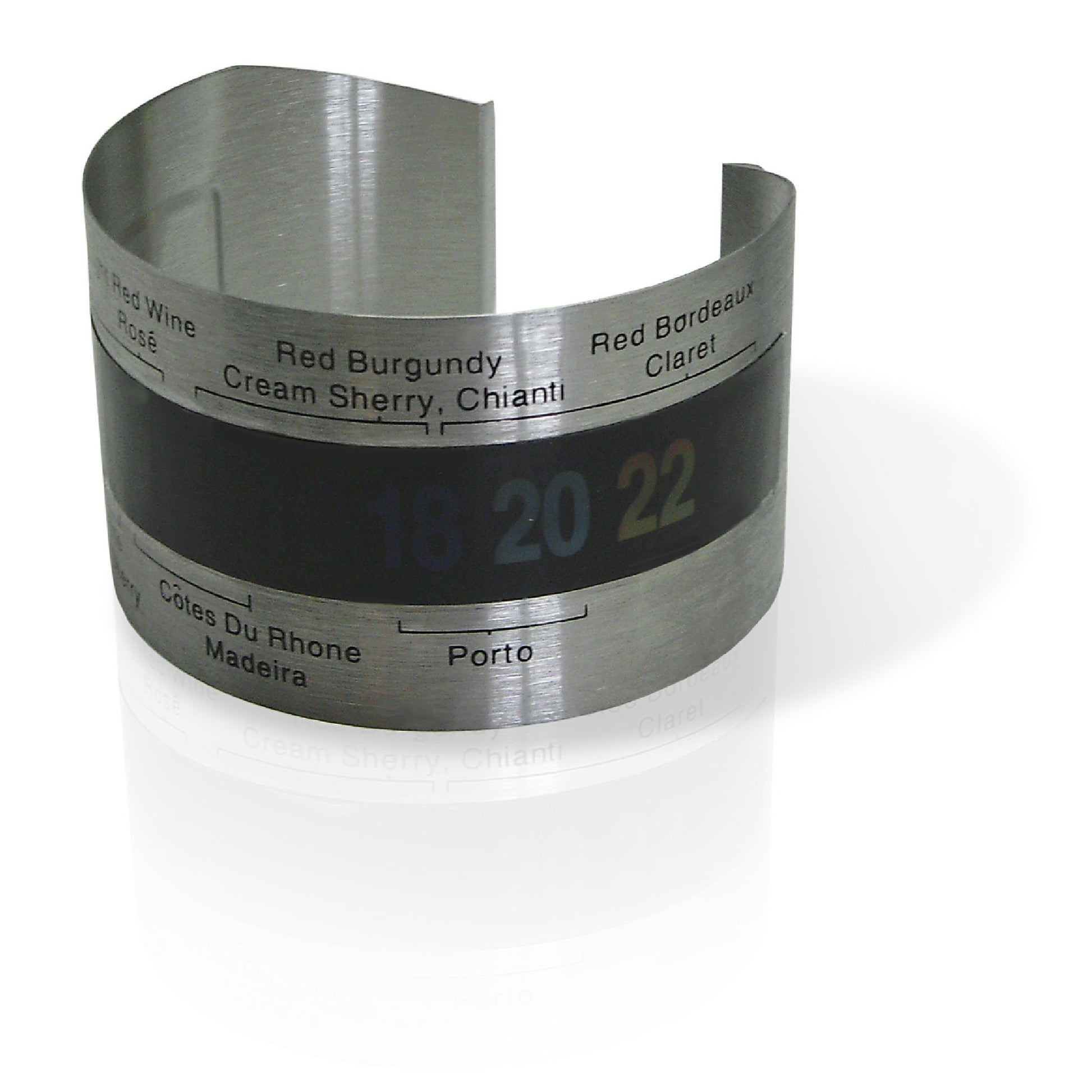 Termómetro analógico con guía para botellas de vino