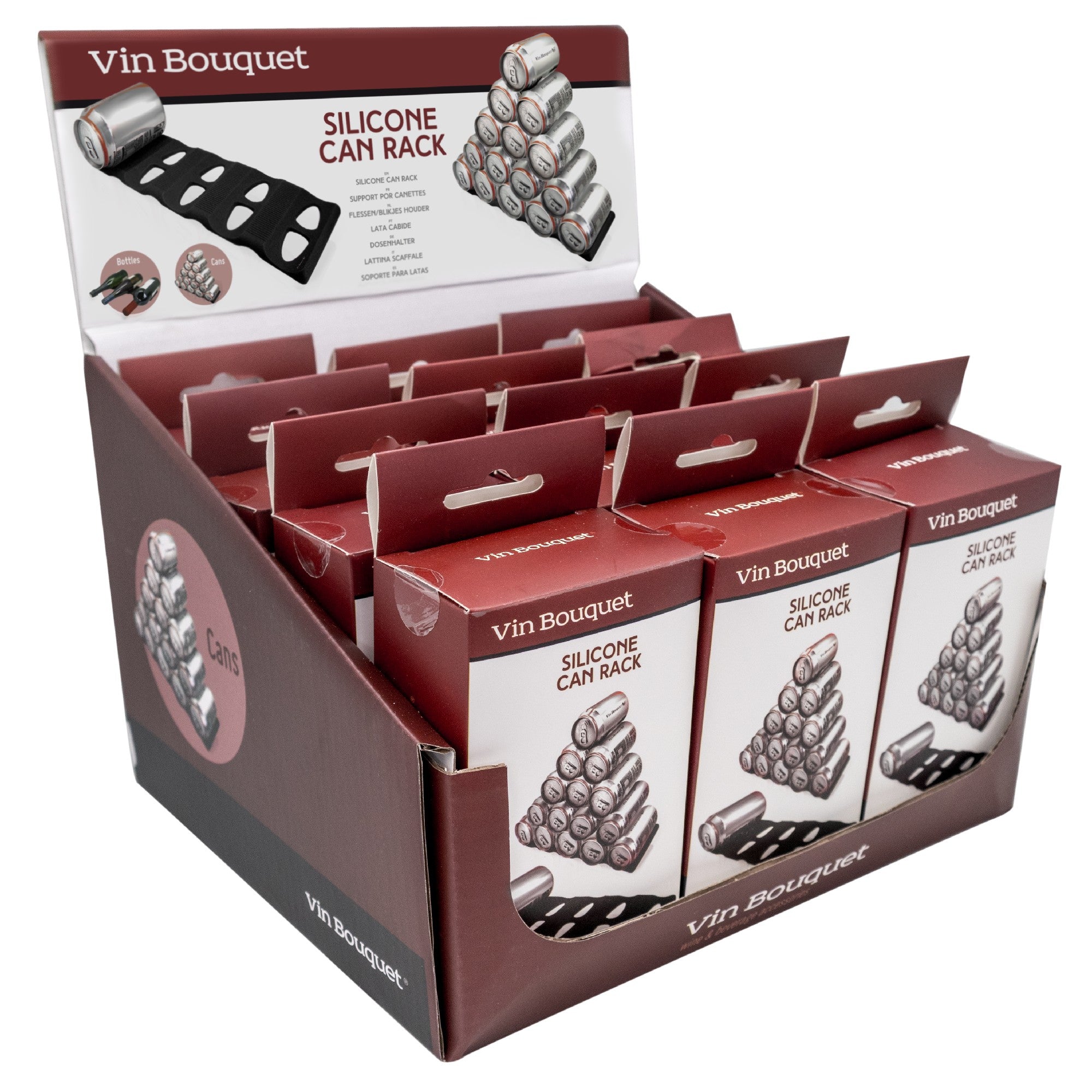 Soporte apilable para latas, organizador antideslizante