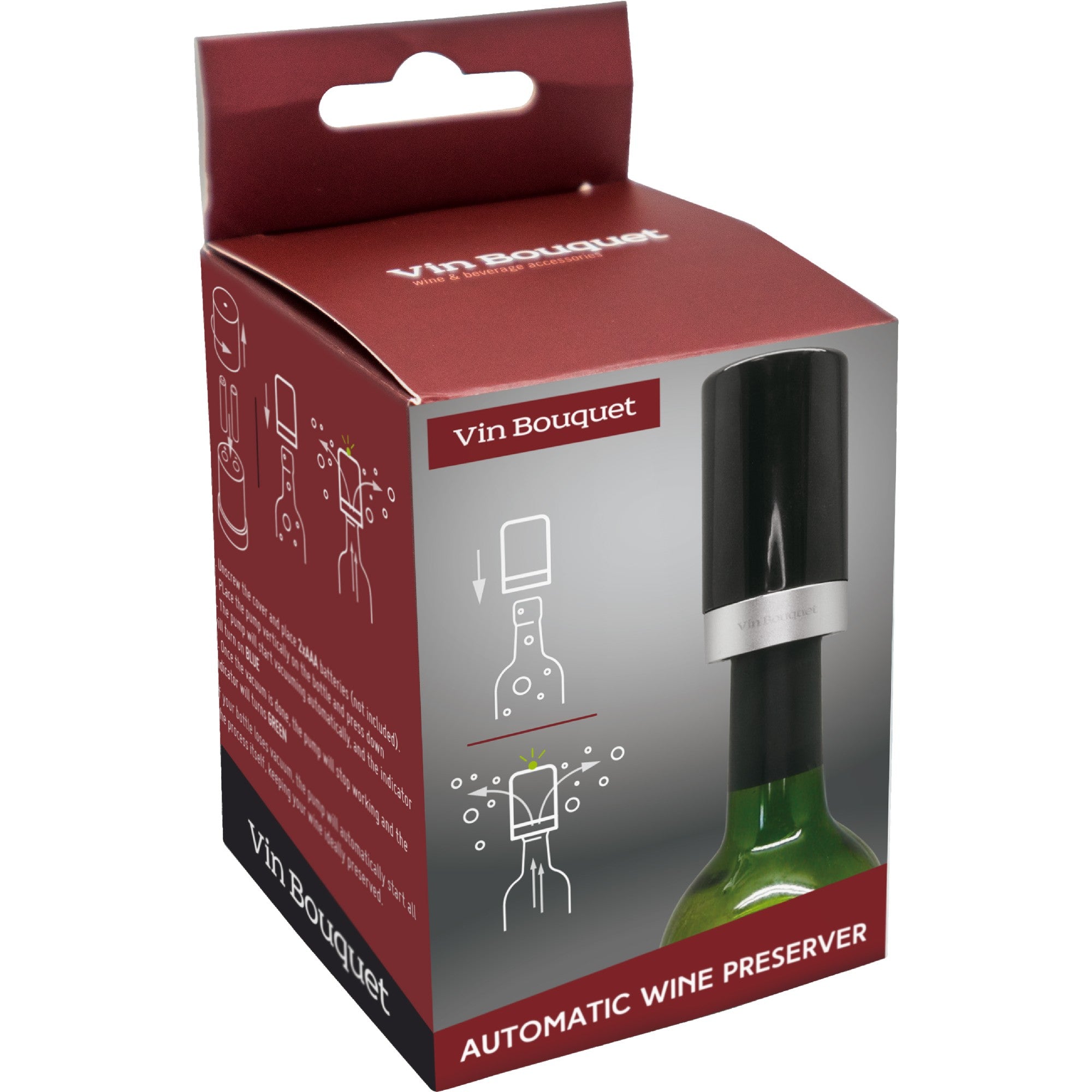 Tapón Automático de Vacío con Luz para Vino