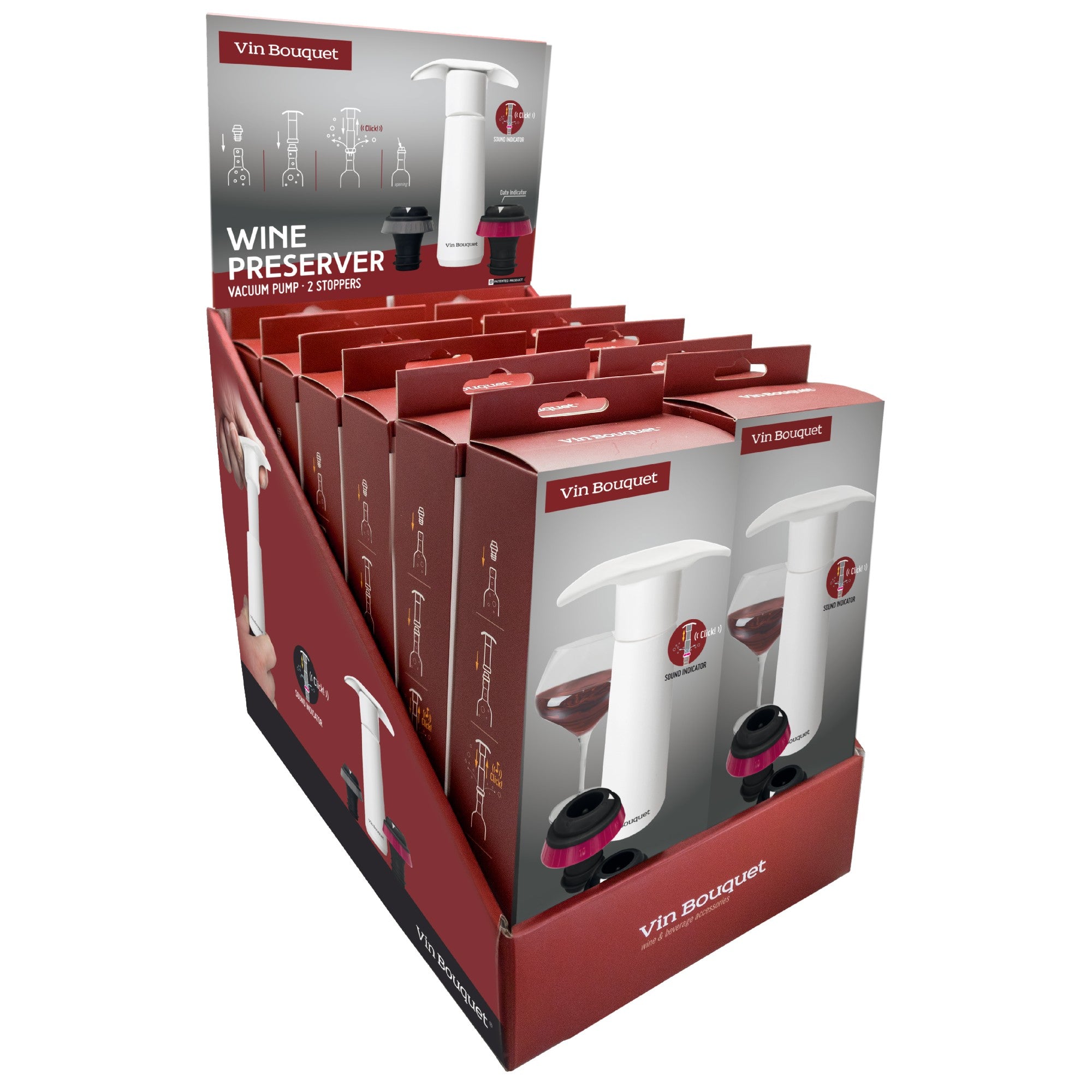 Bomba de Vacío Manual con Indicador de Sonido "Click" Negro / 2 Tapones,Negro / 4 Tapones,Blanco / 2 Tapones,Plateado / 2 Tapones