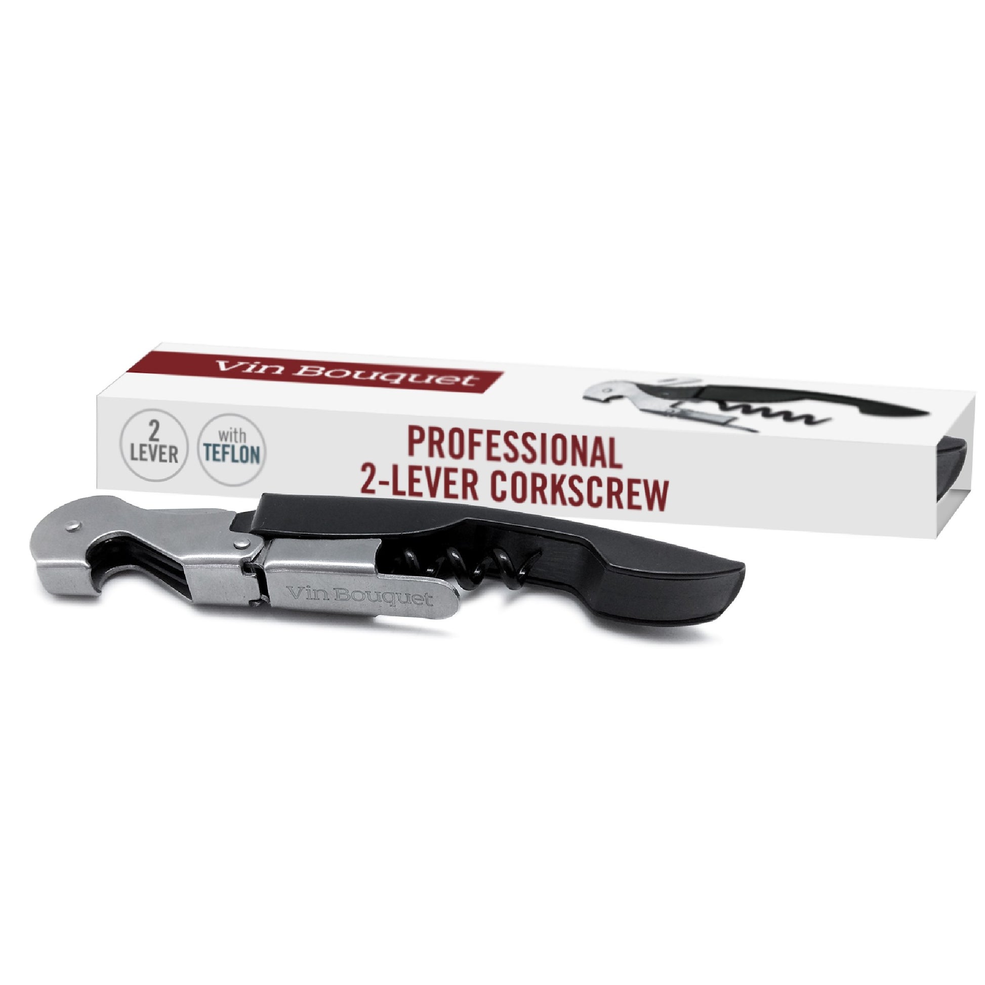 Sacacorchos profesional 2 tiempos Rojo,Rosa,Azul Pastel,Verde,Blanco,Burdeos,Negro