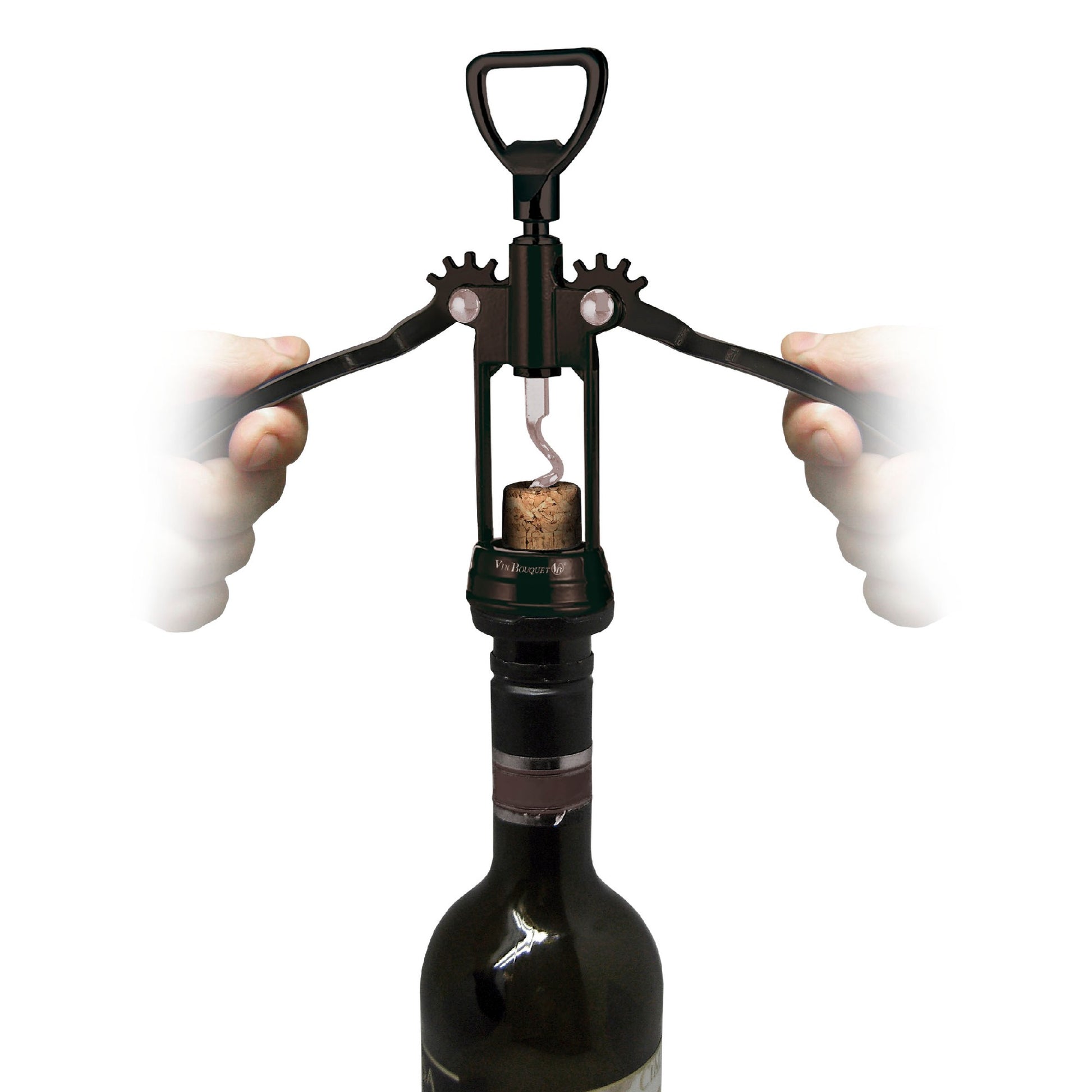 Sacacorchos de alas en acero inoxidable