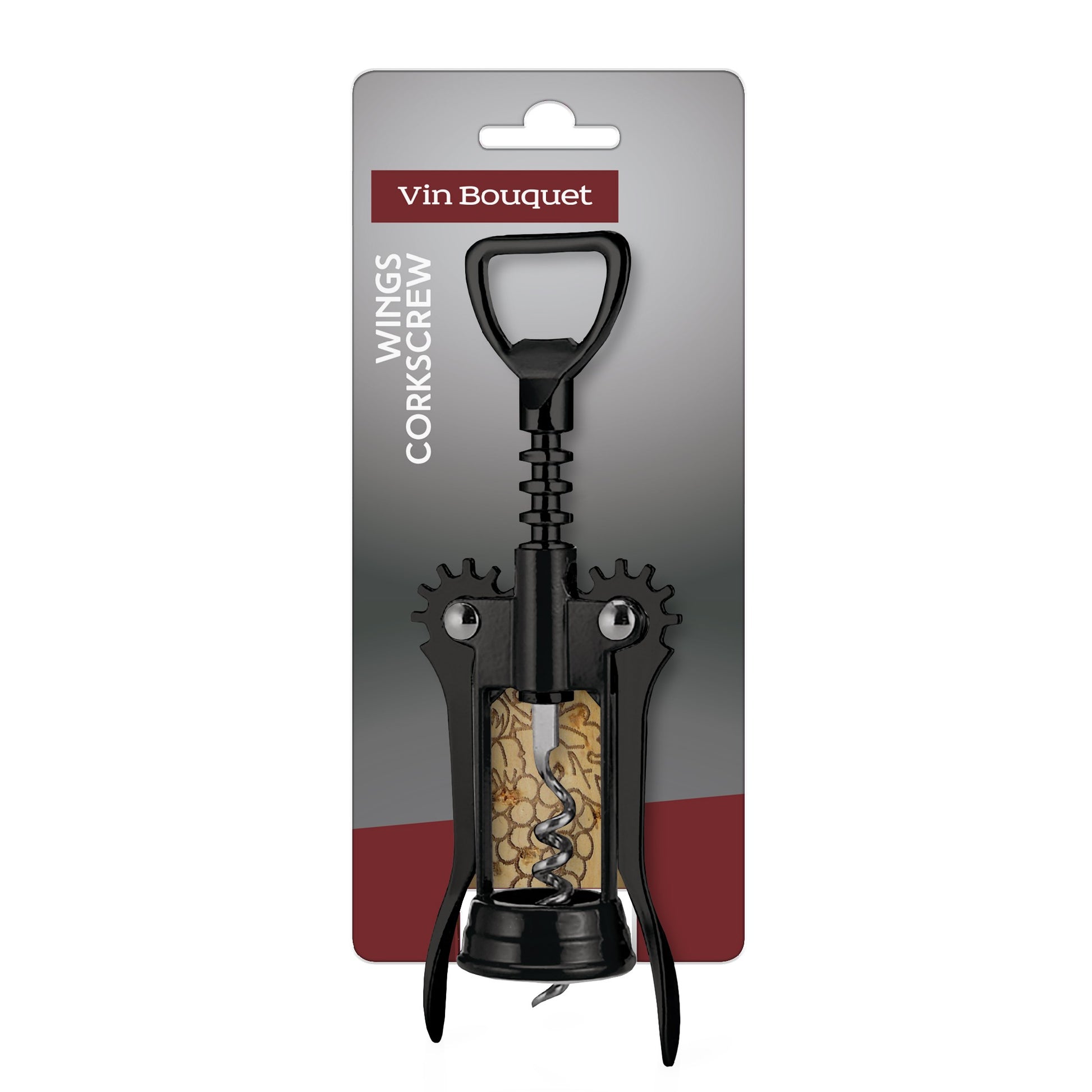 Sacacorchos de alas en acero inoxidable