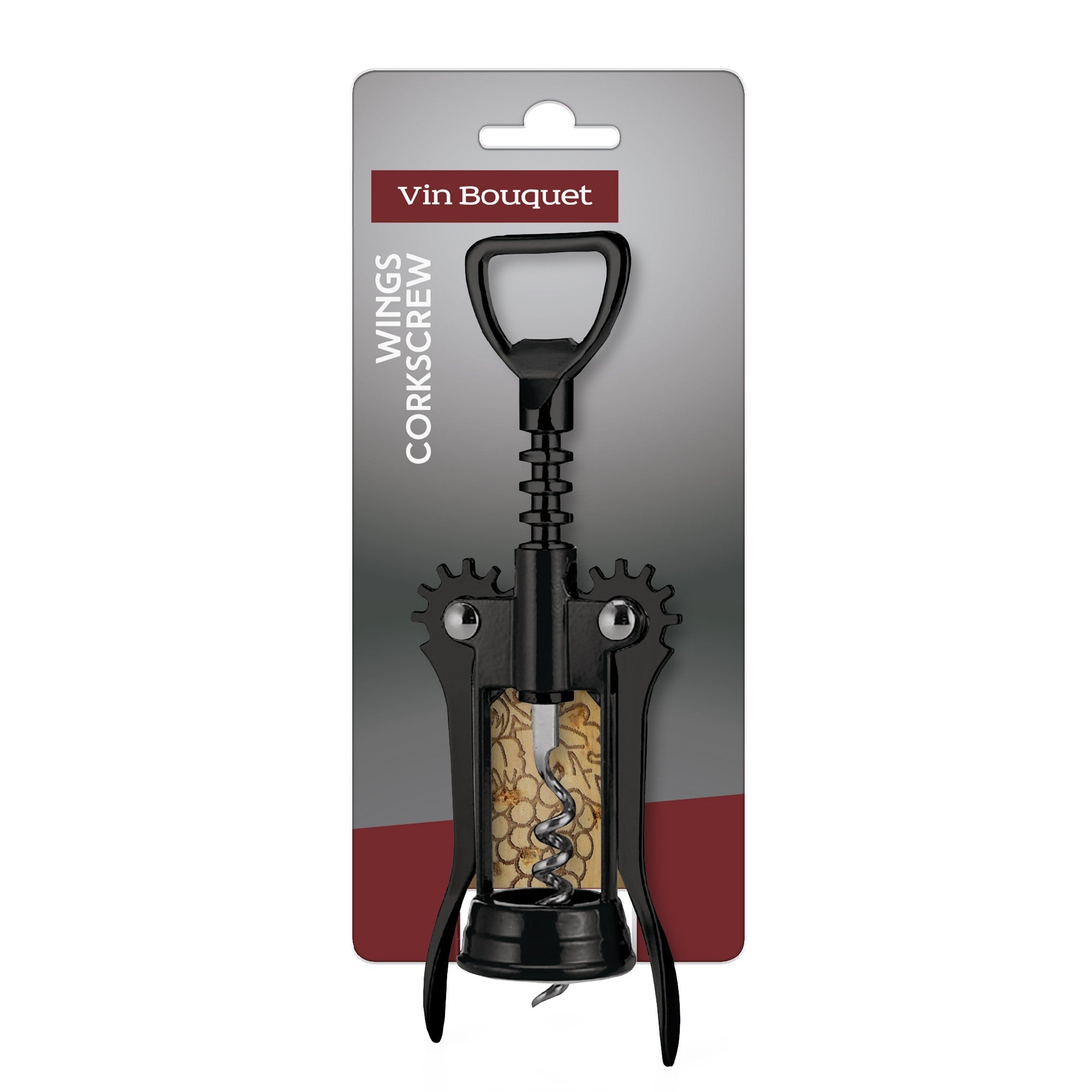 Sacacorchos de alas en acero inoxidable
