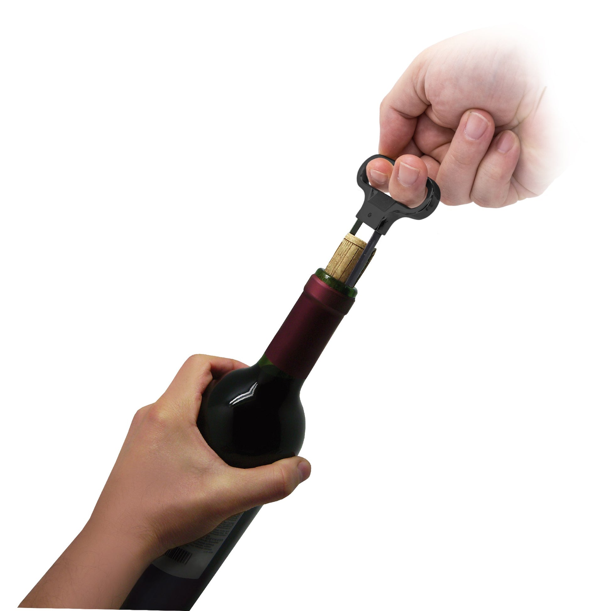 Sacacorchos mayordomo de láminas Madera-Negro,Plateado