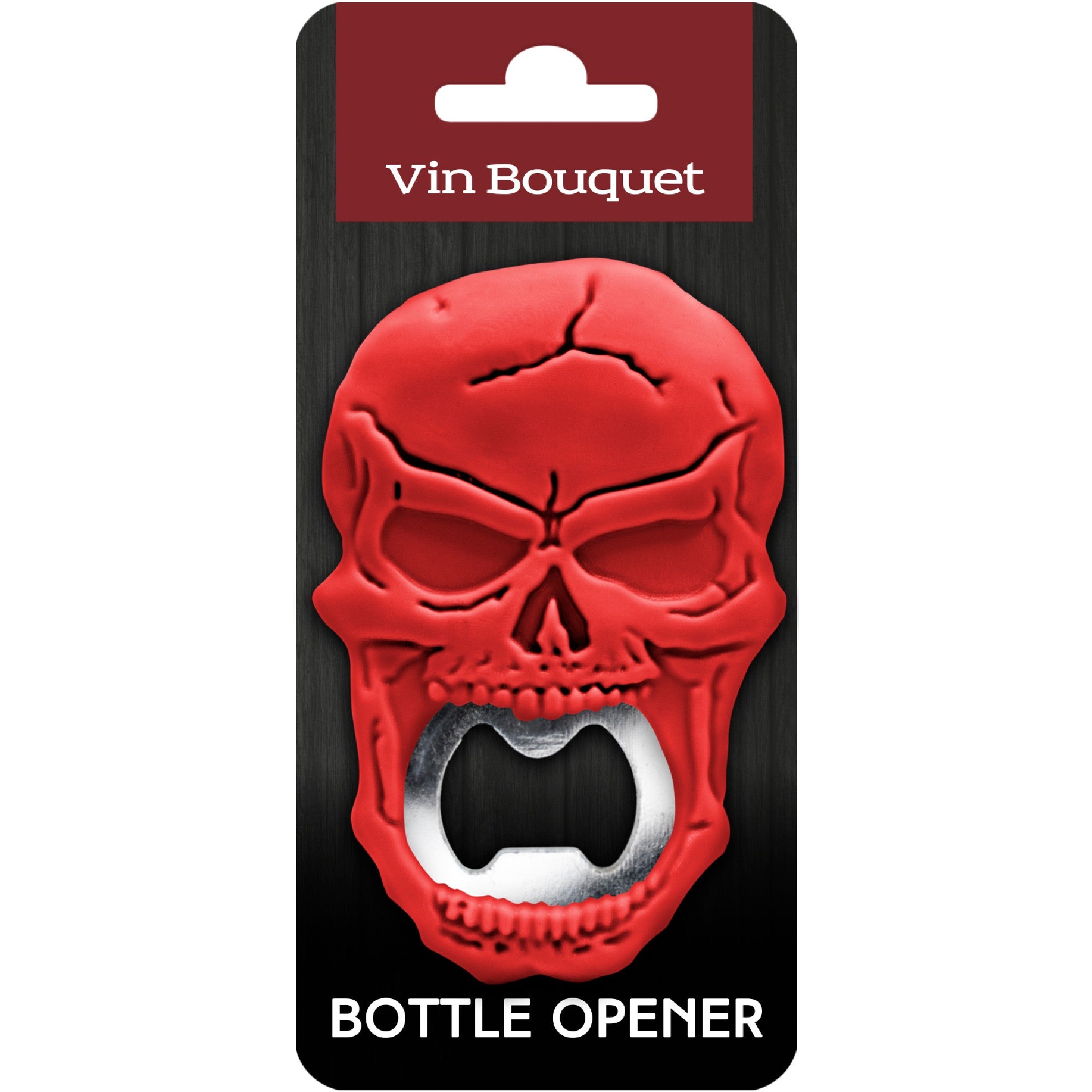 Abrebotellas Calavera Rojo,Negro