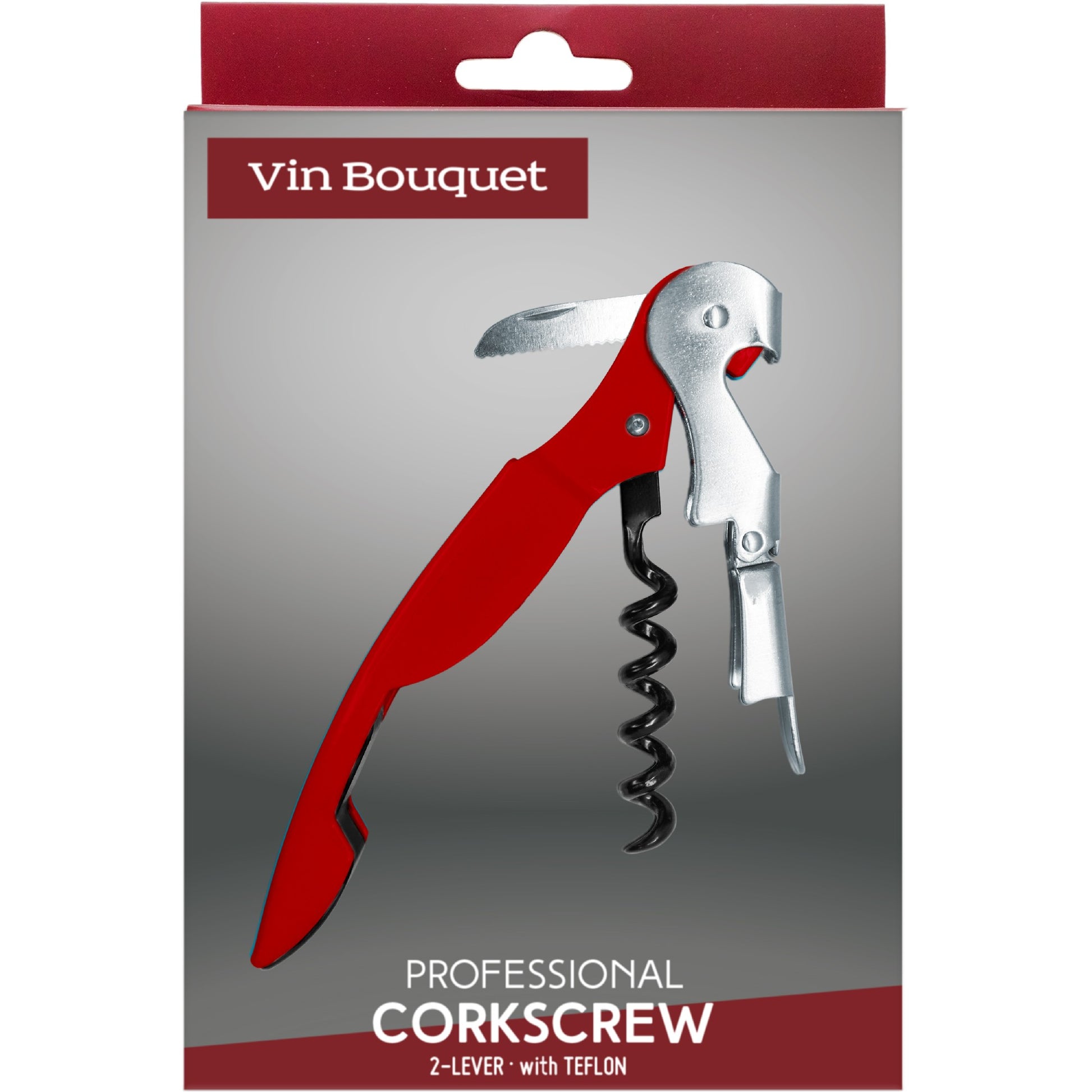 Sacacorchos profesional 2 tiempos Rojo,Rosa,Azul Pastel,Verde,Blanco,Burdeos,Negro