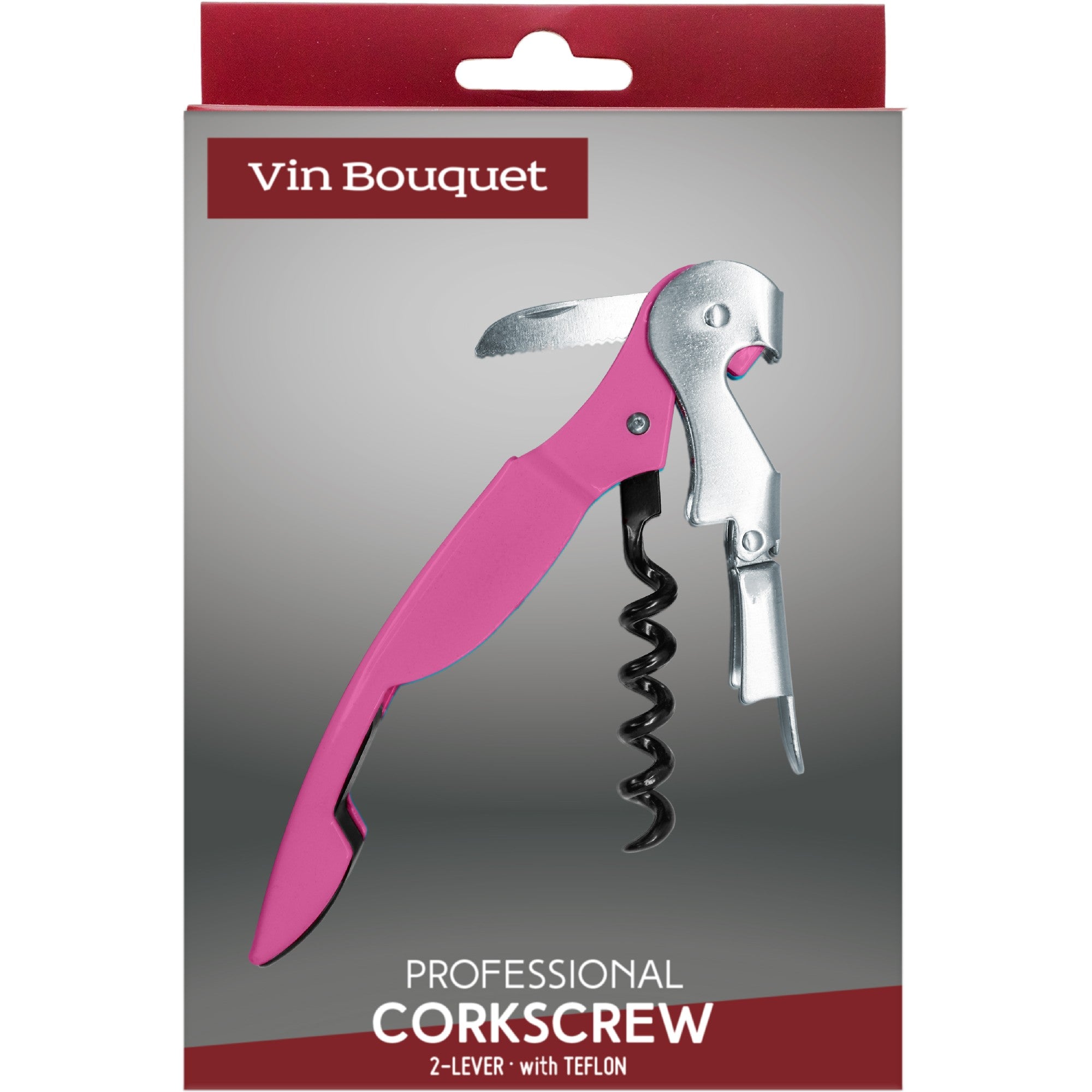 Sacacorchos profesional 2 tiempos Rojo,Rosa,Azul Pastel,Verde,Blanco,Burdeos,Negro