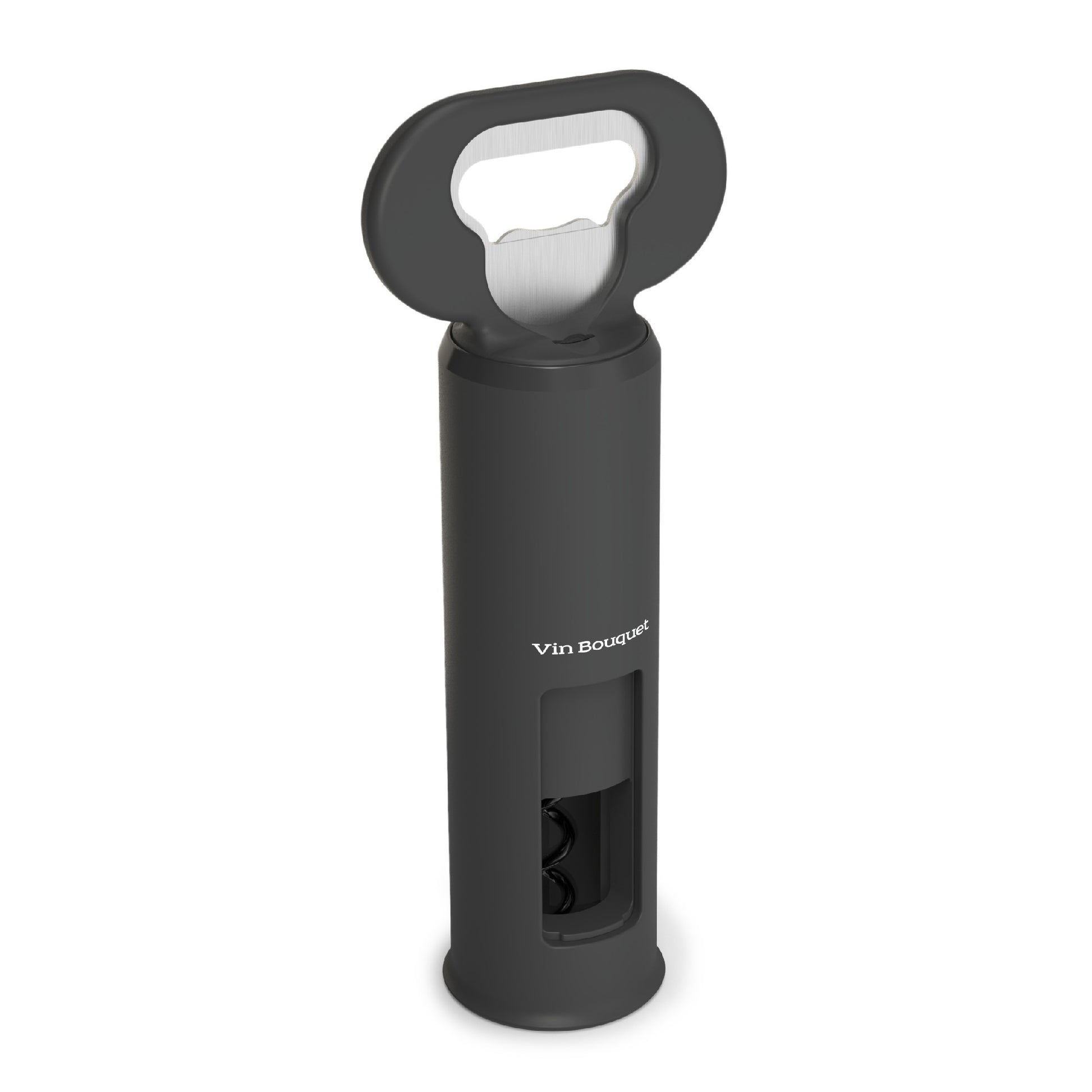 Abridor 3 en 1 sacacorchos y abrebotellas Negro,Granate