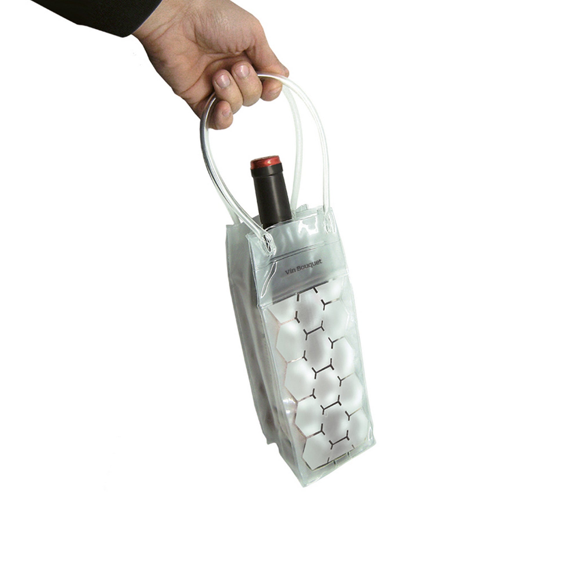 Bolsa enfriadora de gel transparente para botellas