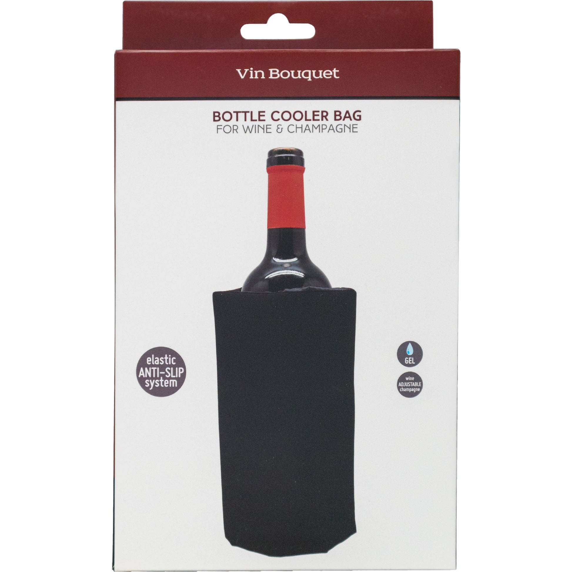 Funda Enfriadora Estampada para Botellas Mapa Mundi,Uvas Negras,Uvas Verdes,Negro