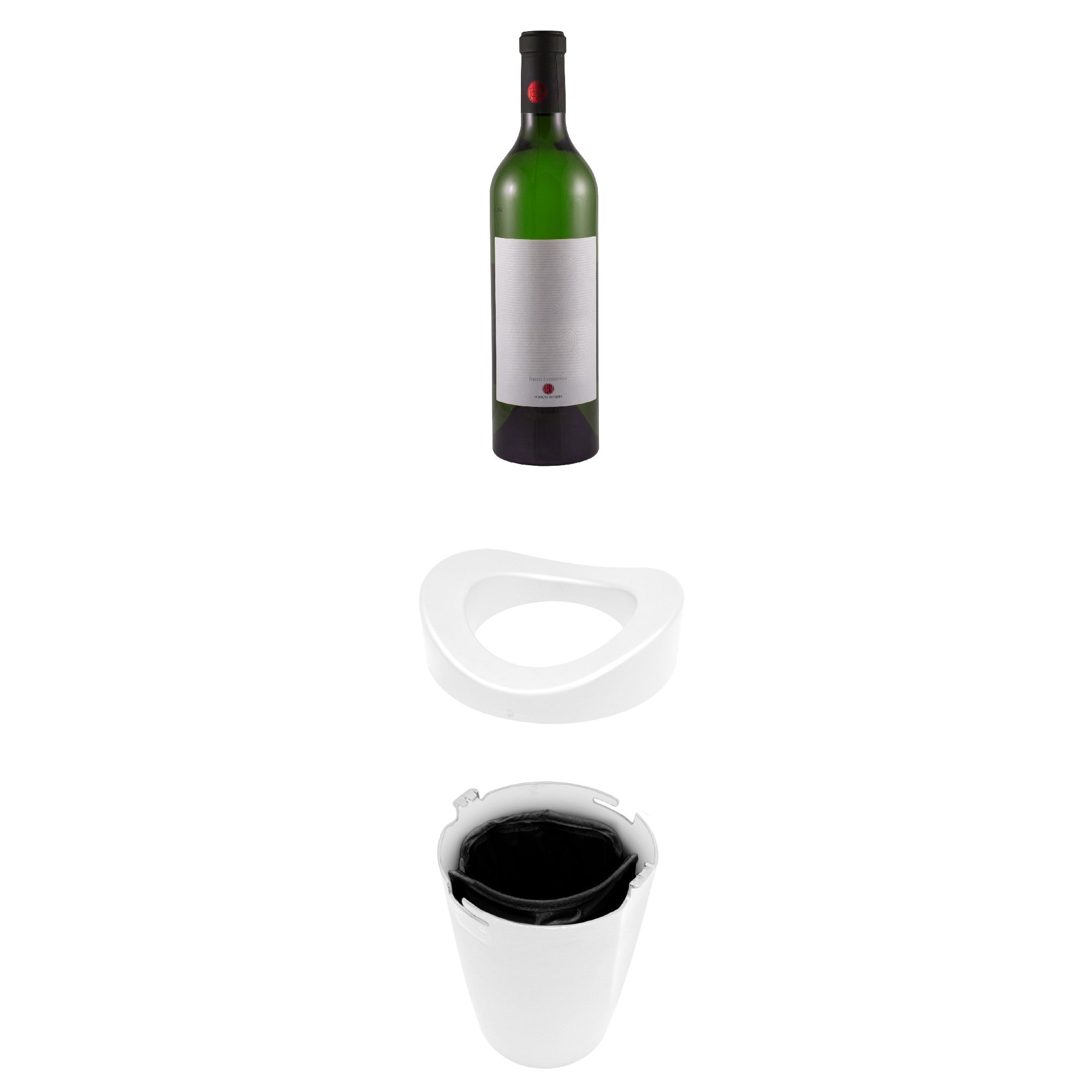 Cubitera Enfriadora de Vino con Funda Blanco,Negro