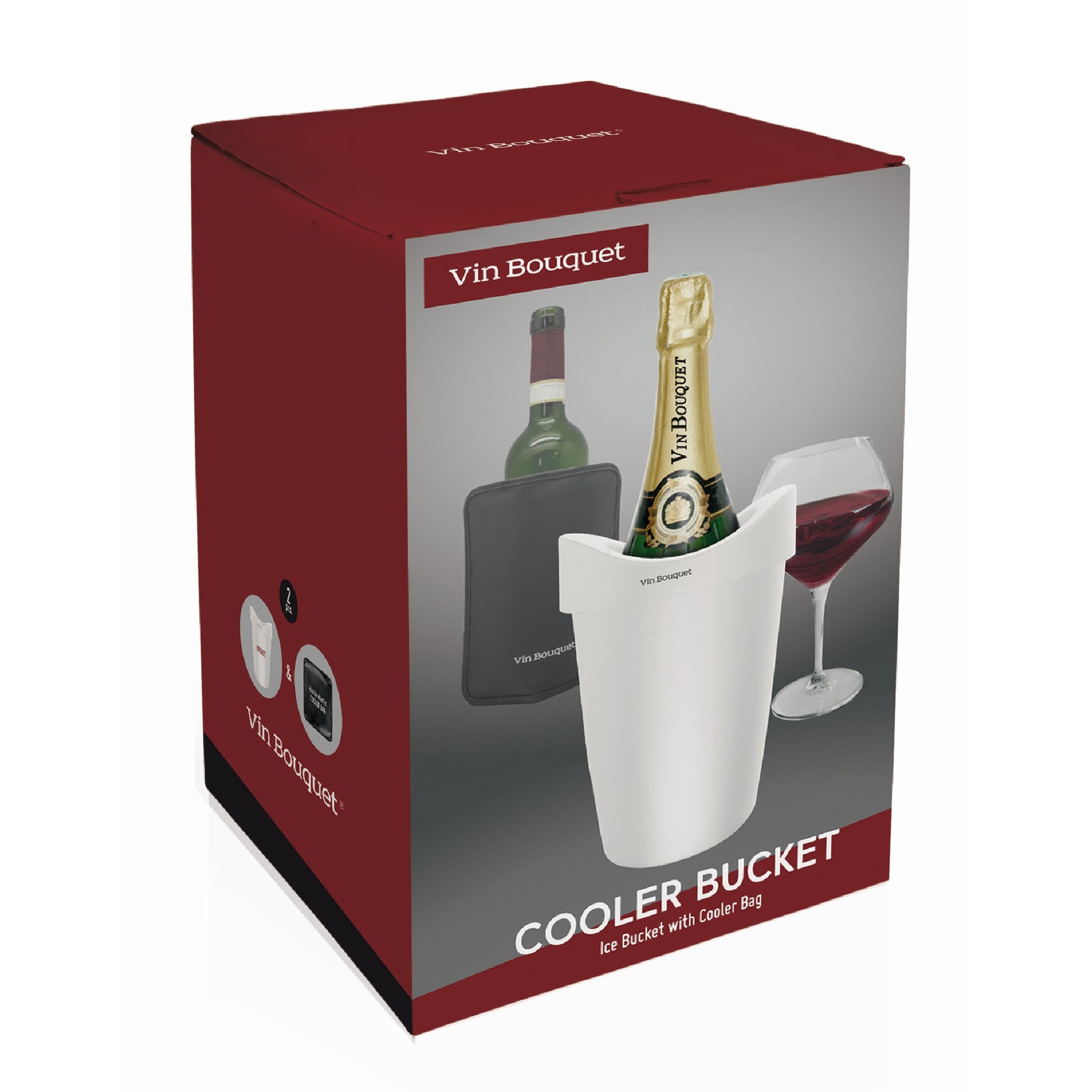 Cubitera Enfriadora de Vino con Funda Blanco,Negro