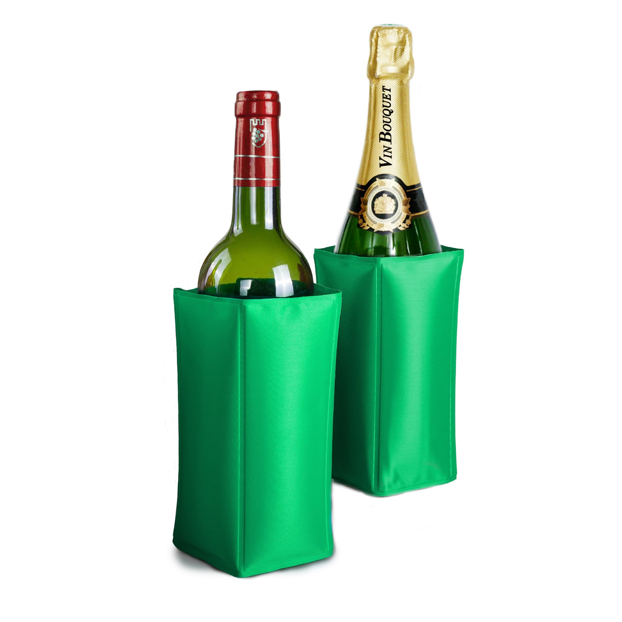 Funda Enfriadora con Gel para Botellas Verde