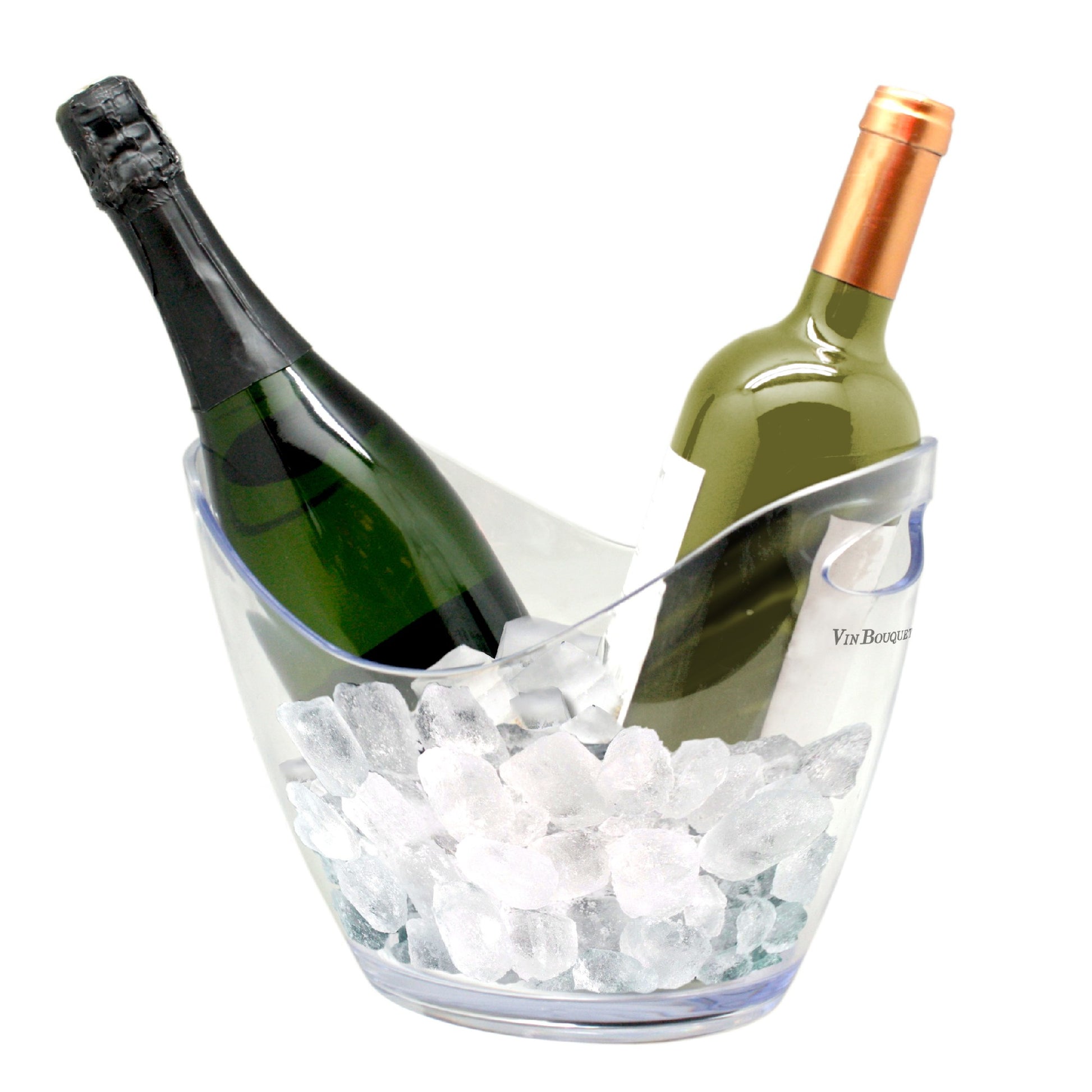 Cubitera Cubo Enfriador Transparente / 2 Botellas