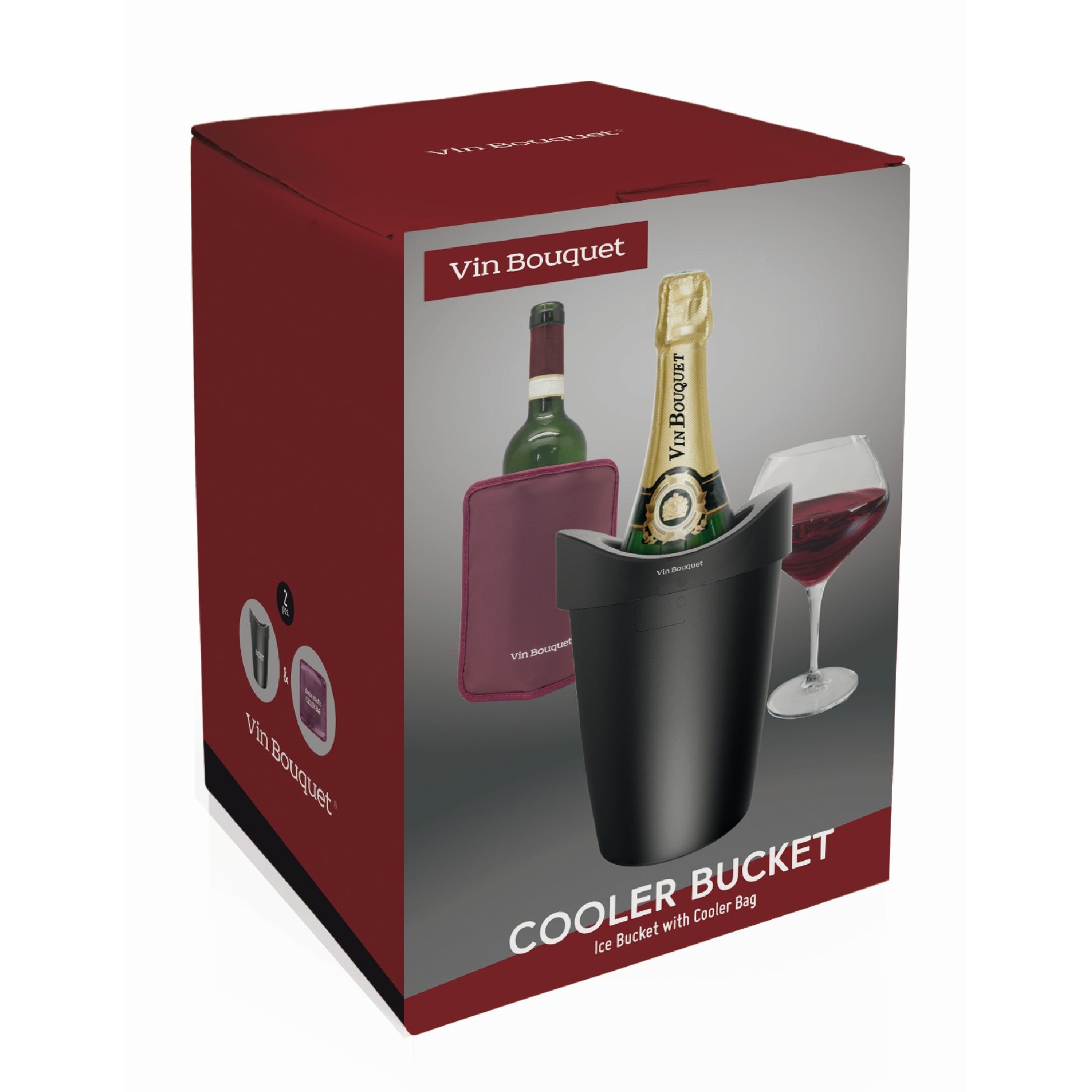 Cubitera Enfriadora de Vino con Funda Blanco,Negro