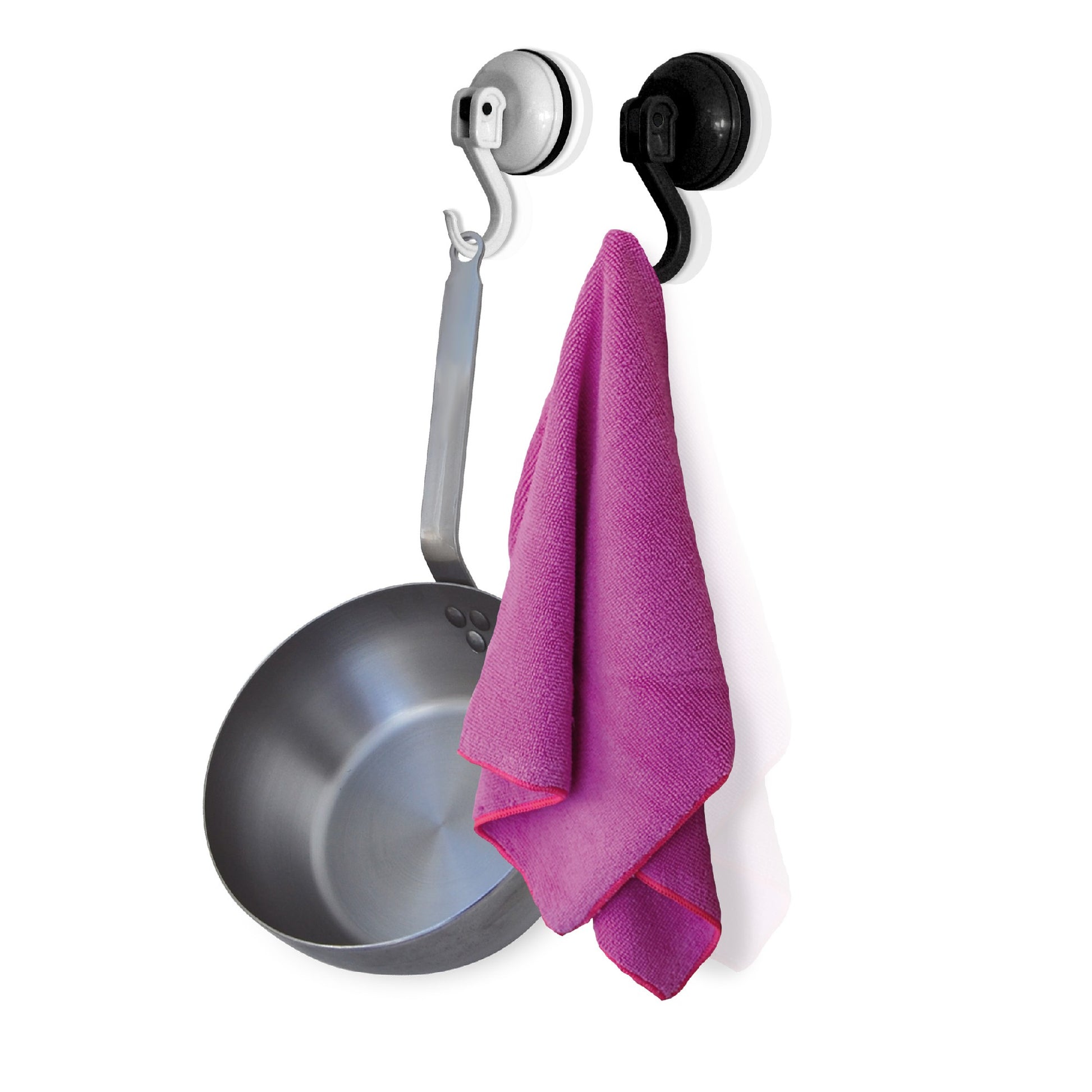 Gancho ventosa de cocina con fijación por presión