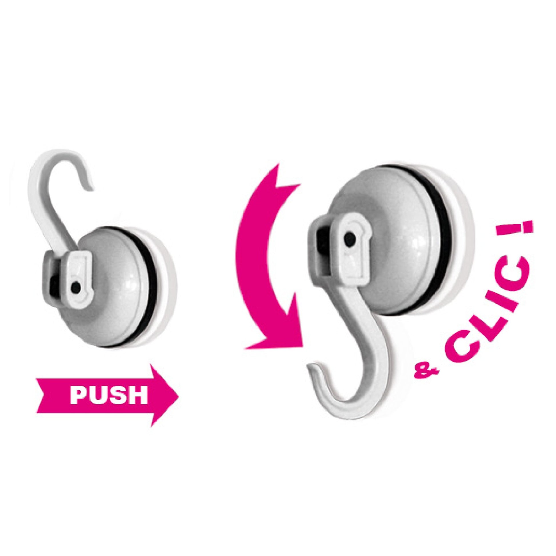 Gancho ventosa de cocina con fijación por presión