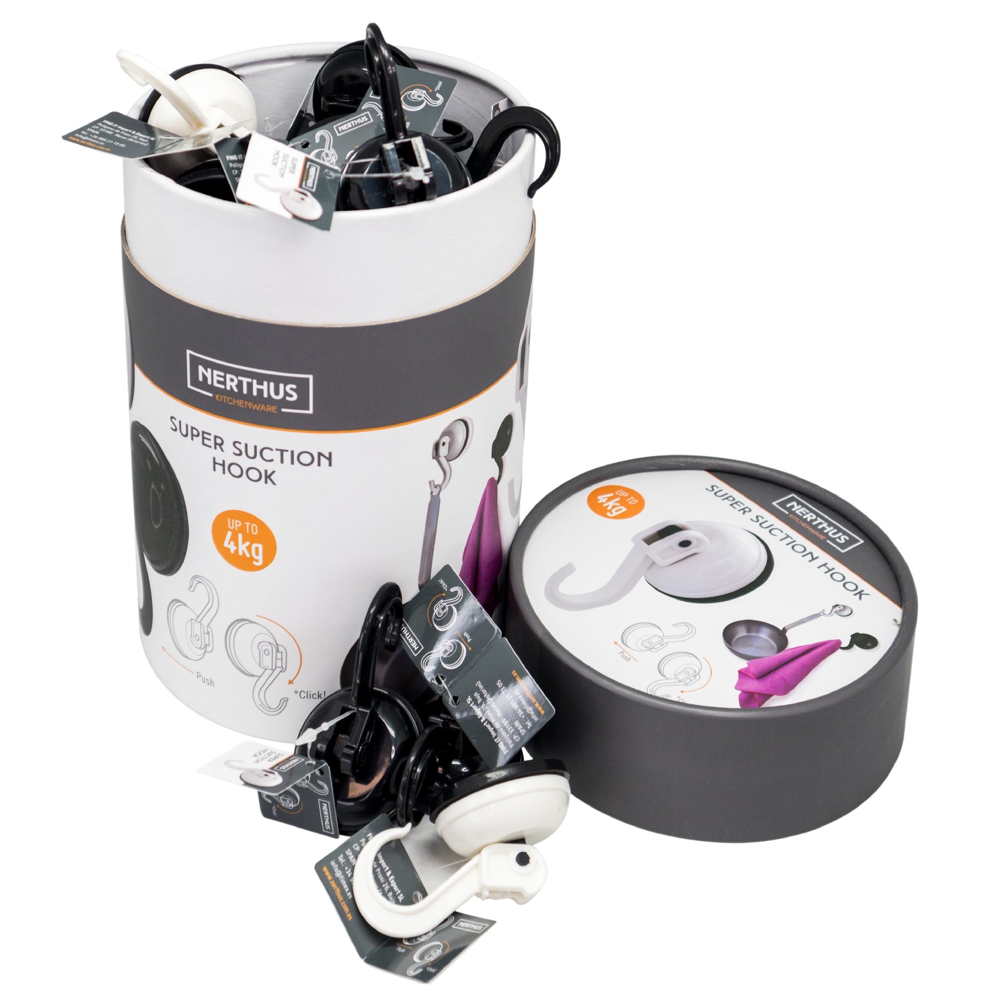 Gancho ventosa de cocina con fijación por presión