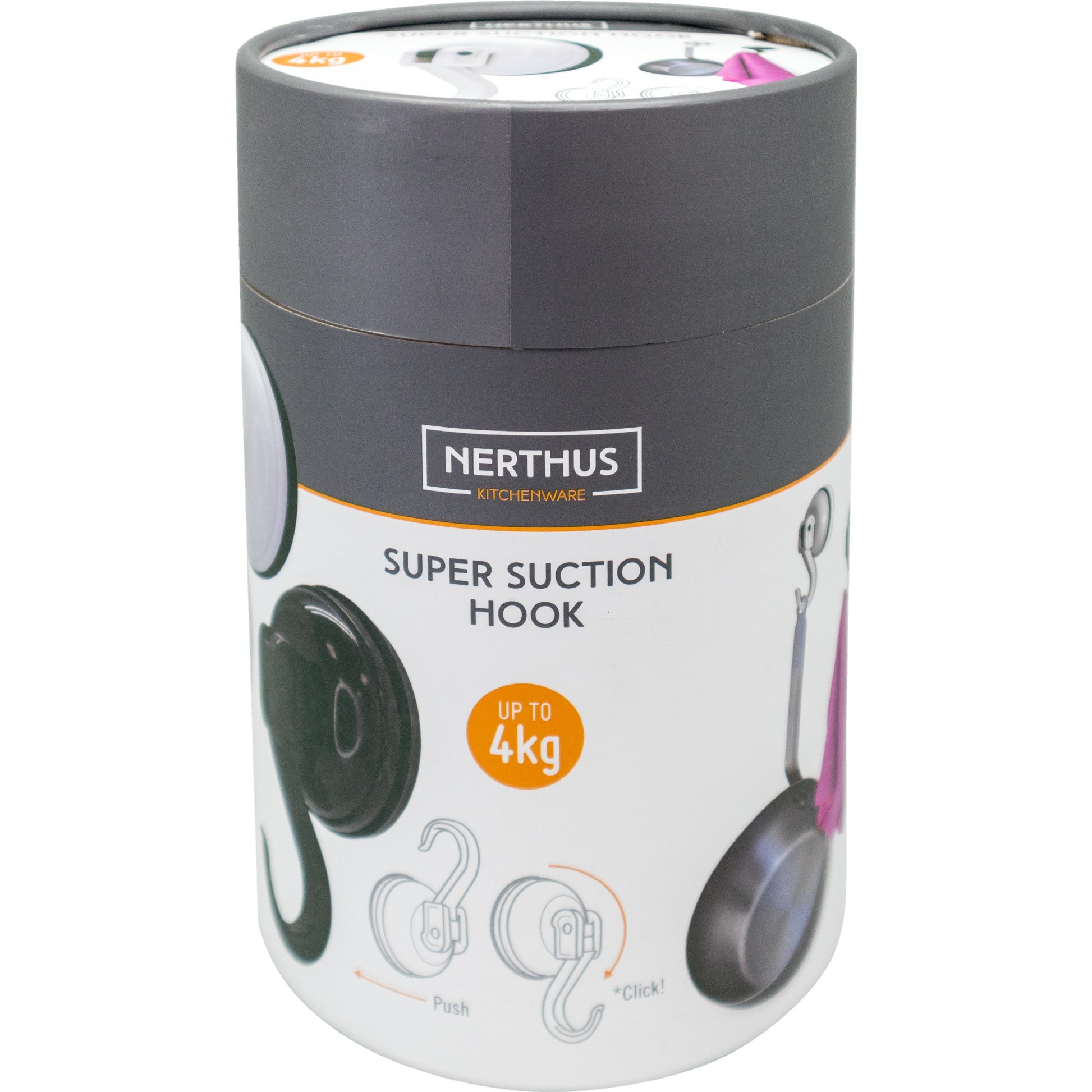 Gancho ventosa de cocina con fijación por presión