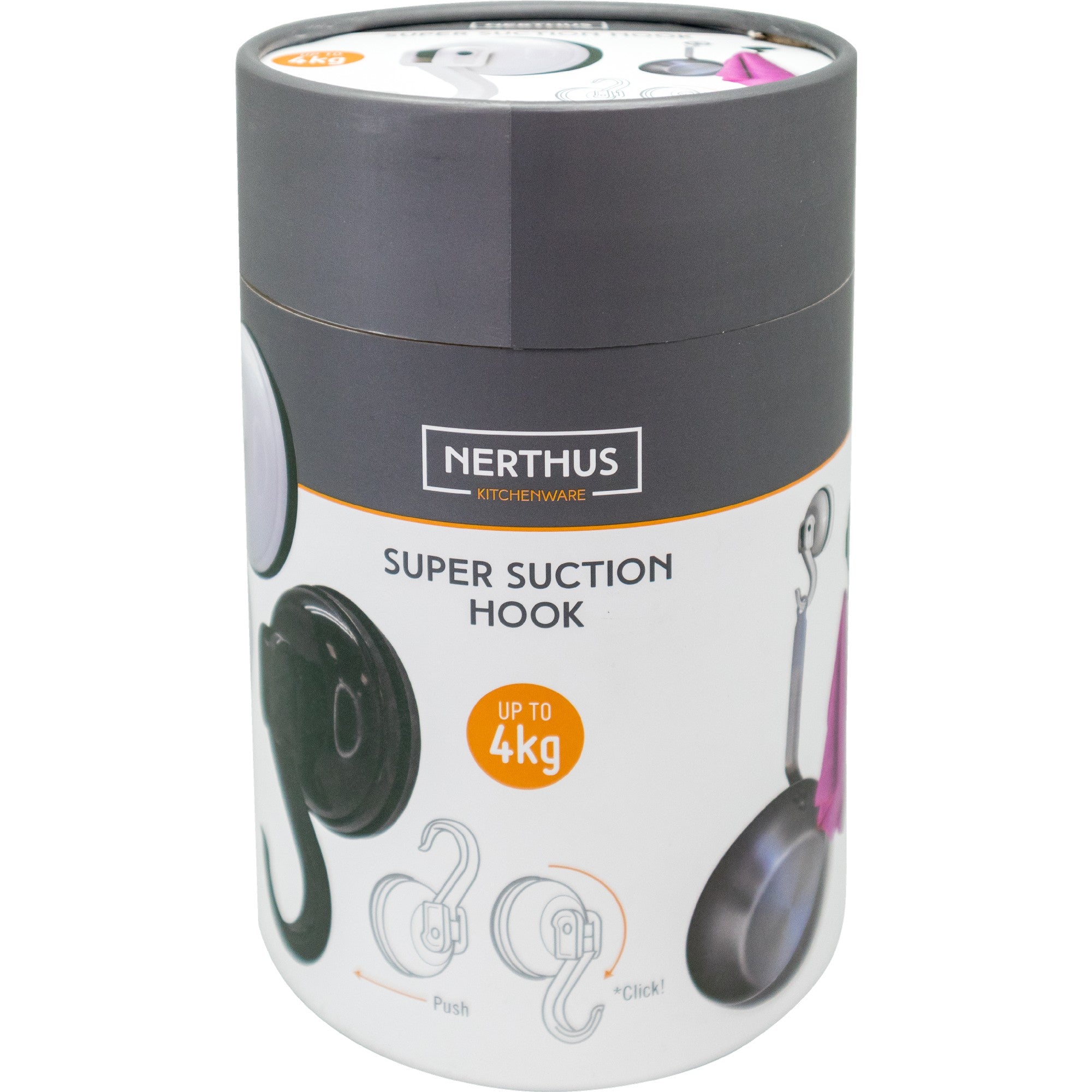 Gancho ventosa de cocina con fijación por presión