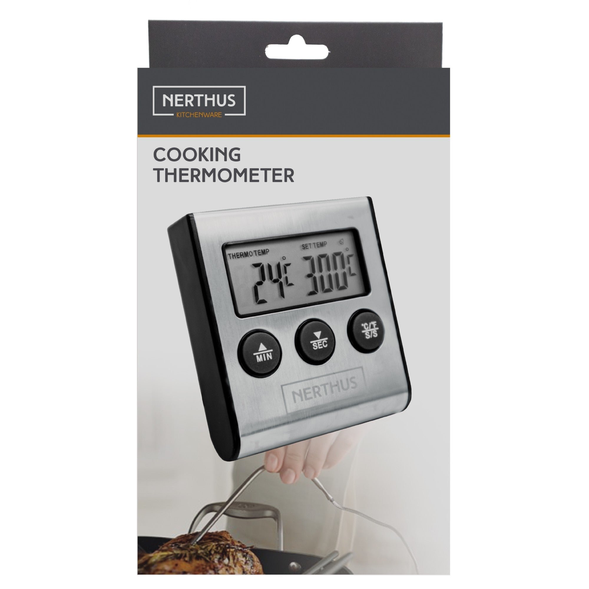 Termómetro digital de cocina con sonda