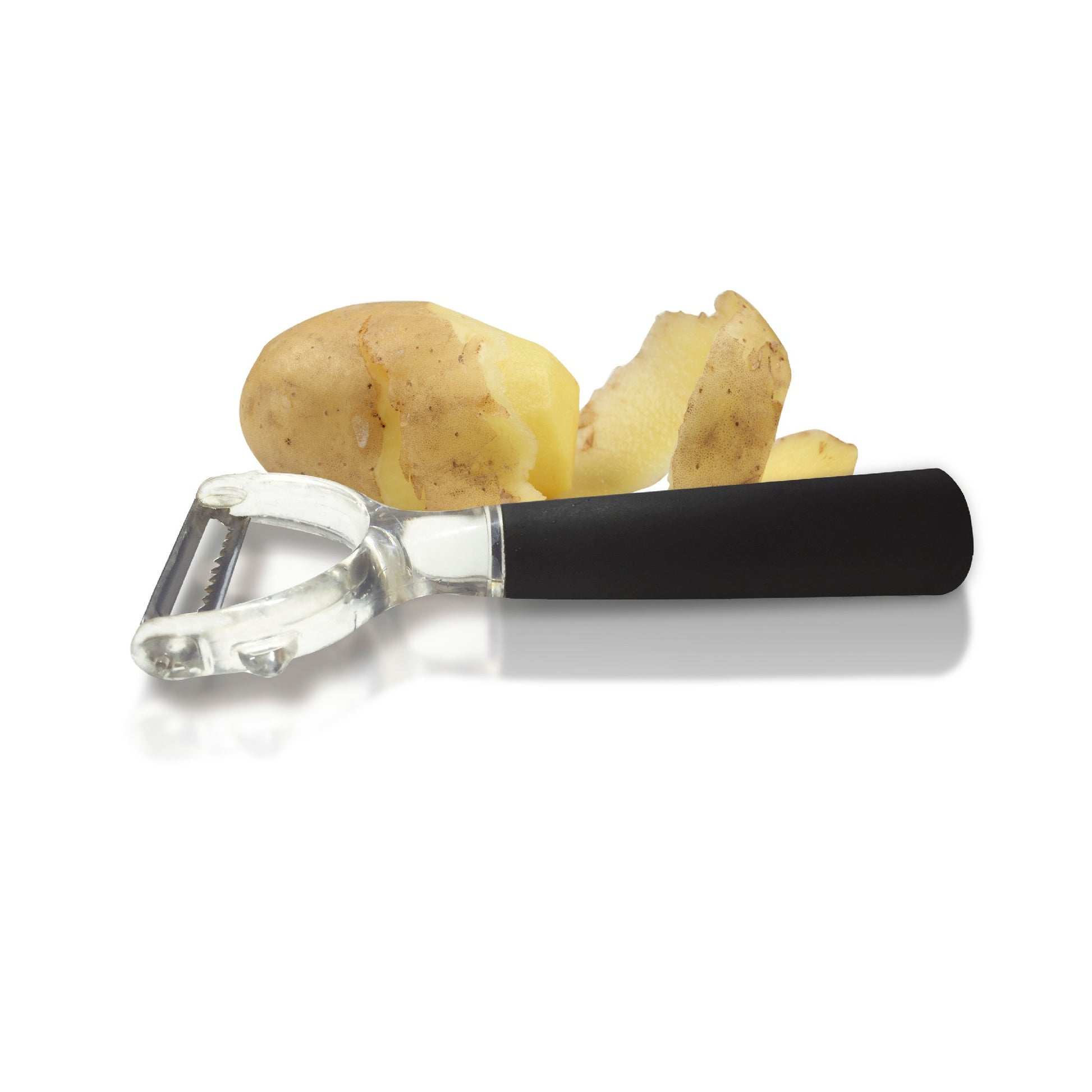 Pelador Y con cuchilla lisa y mango ergonómico