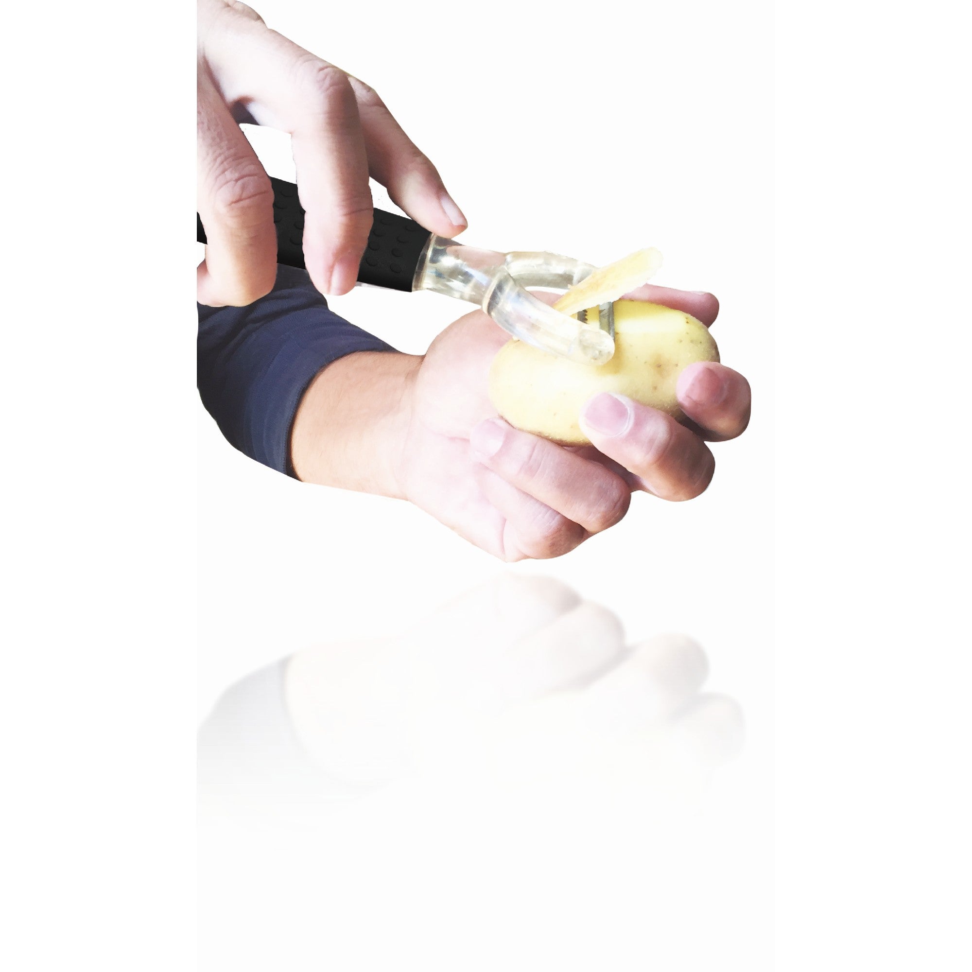 Pelador Y con cuchilla lisa y mango ergonómico