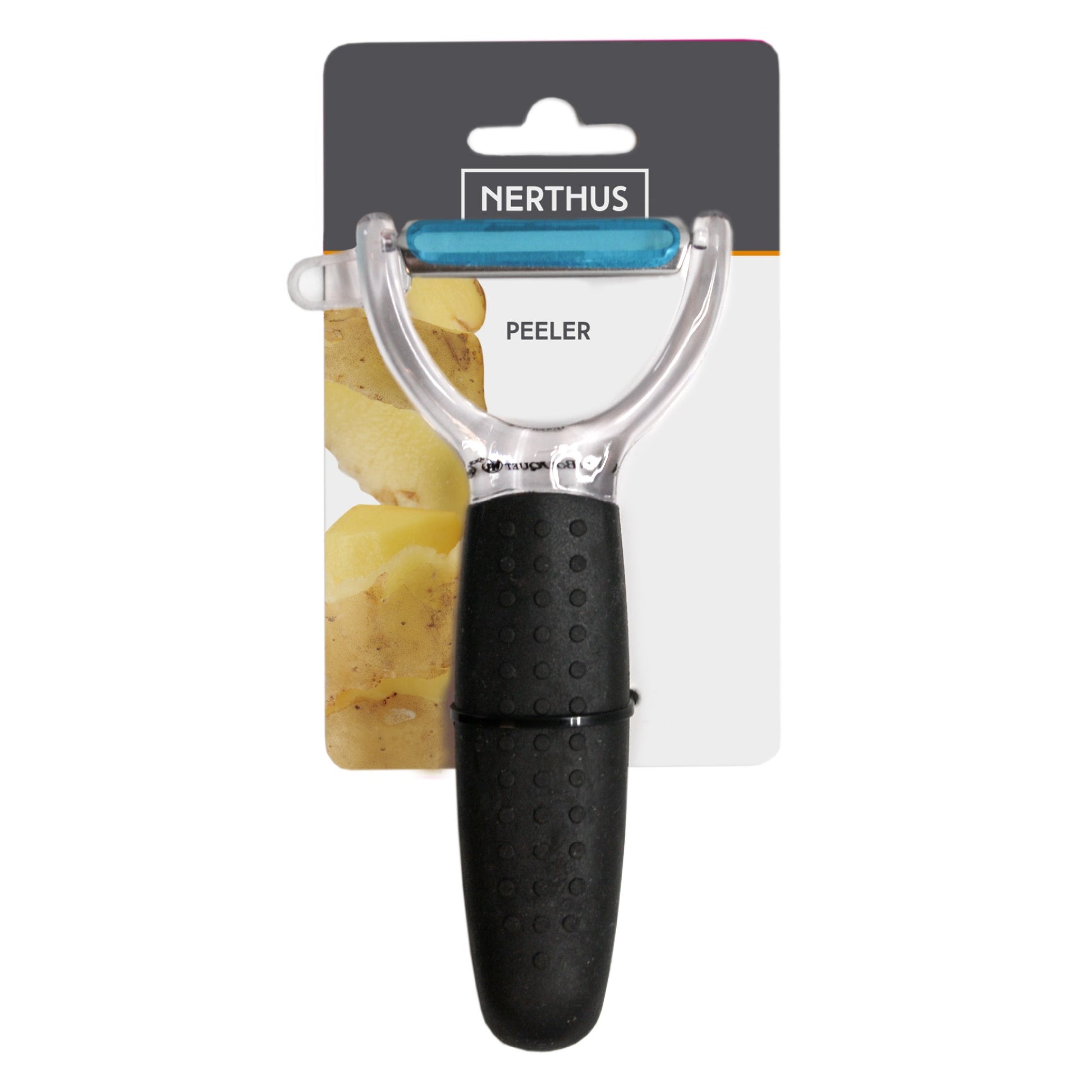 Pelador Y con cuchilla lisa y mango ergonómico