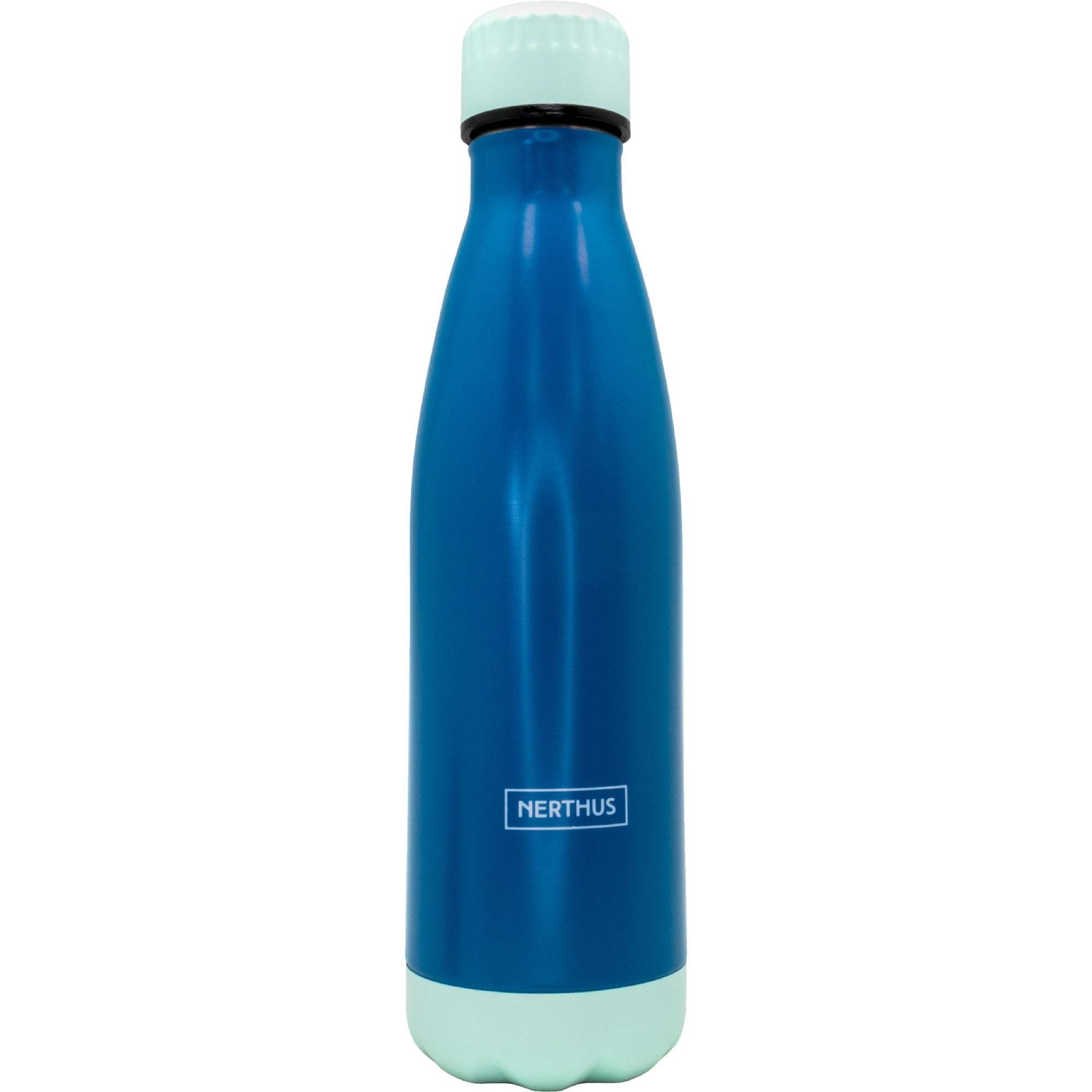 Botella Térmica Clásica de Acero Inoxidable – Doble Pared 500 ml / Azul Metal