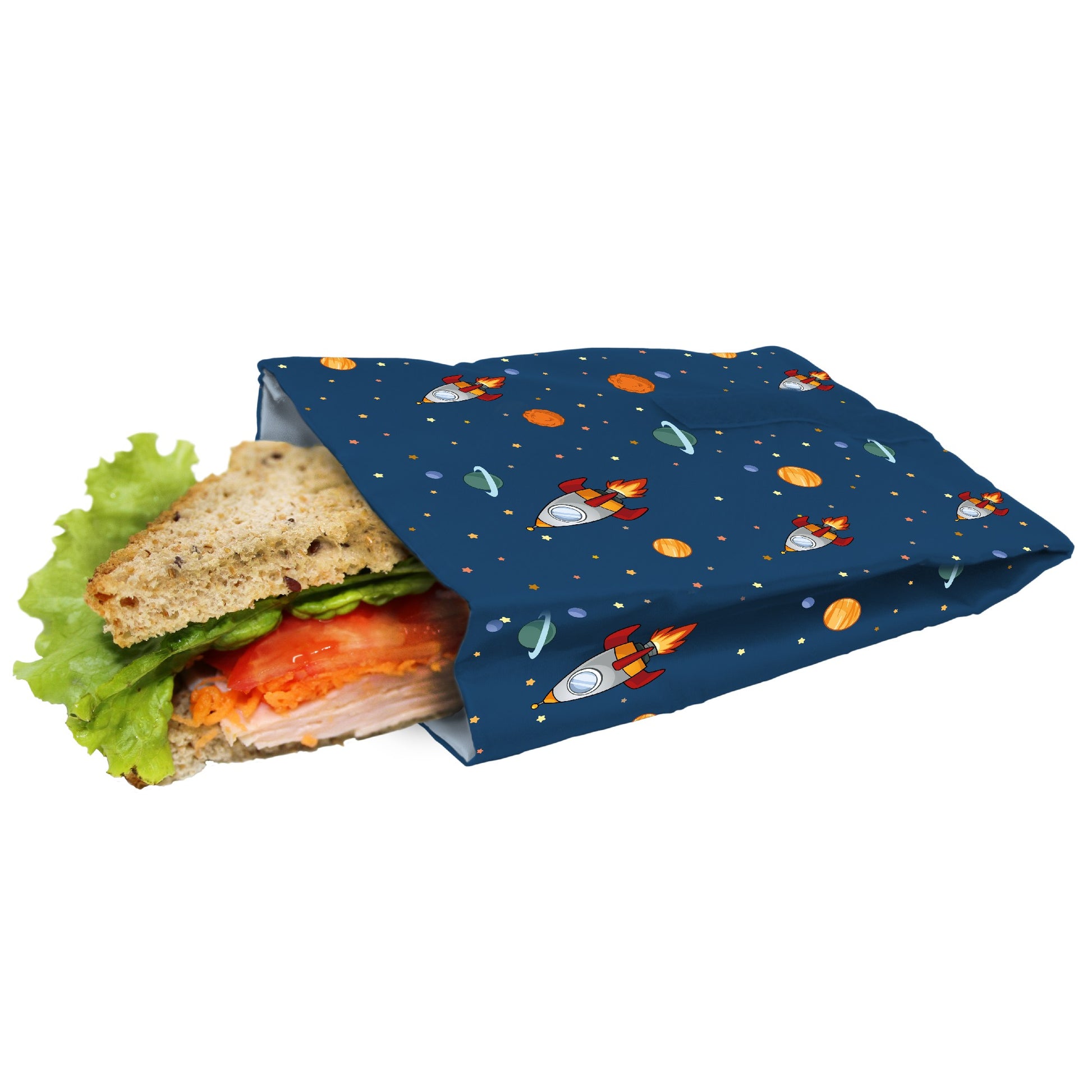Bolsa Reutilizable para Sándwich Plegable Infantil Leones,Unicornios,Dinosaurios,Espacio