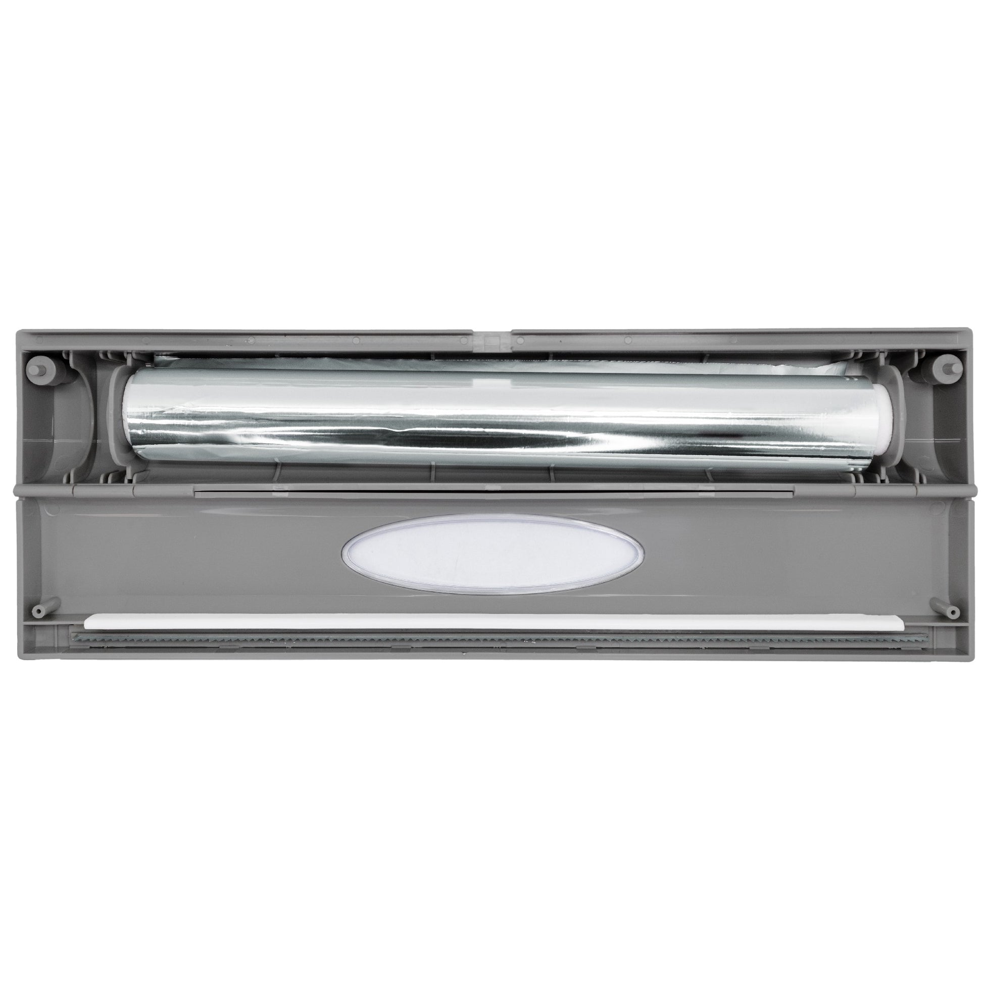 Portarrollos individual para film o papel de aluminio Gris,Blanco