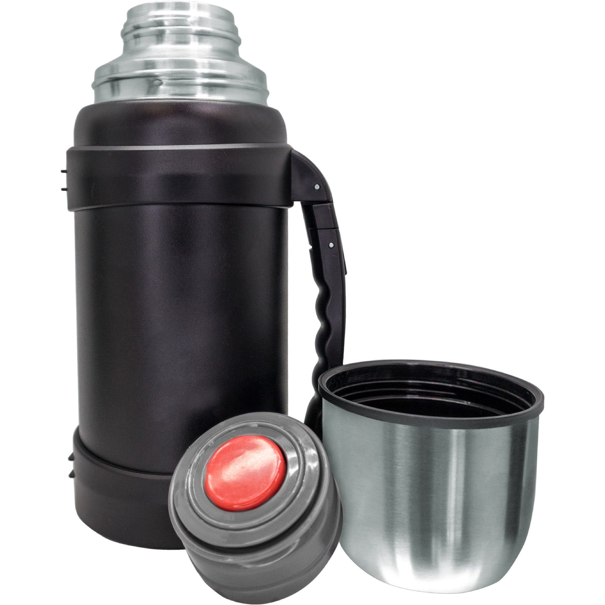 Termo acero inoxidable con vaso y tapón click 1300 ml,750 ml,500 ml
