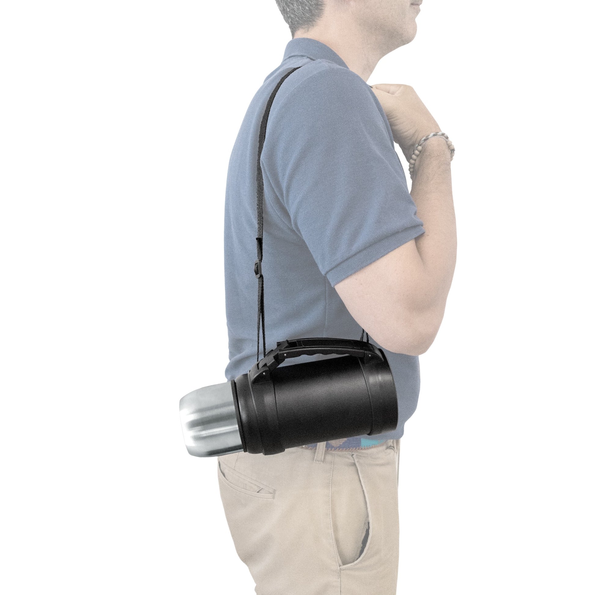 Termo acero inoxidable con vaso y tapón click 1300 ml,750 ml,500 ml